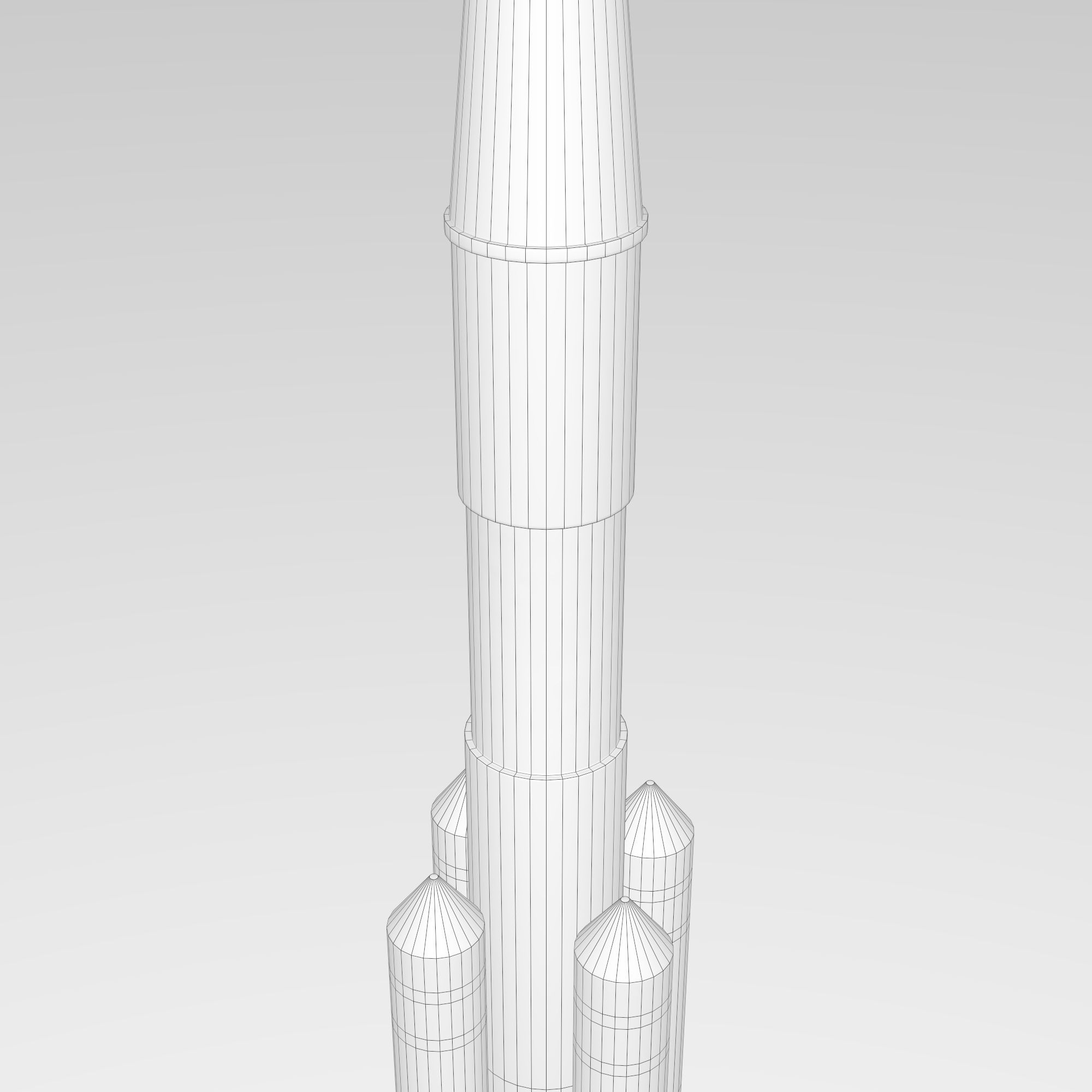 A low-poly 3D model of a simple model of a space rocket Low-poly 3D model_7