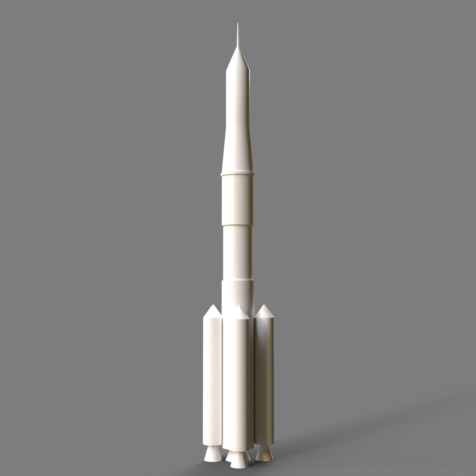 A low-poly 3D model of a simple model of a space rocket Low-poly 3D model_5