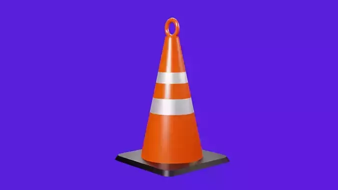 Trafic cone  Low-poly 3D model