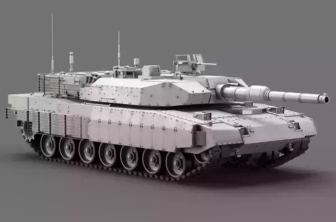 Main Battle Tank High Poly model 3D model