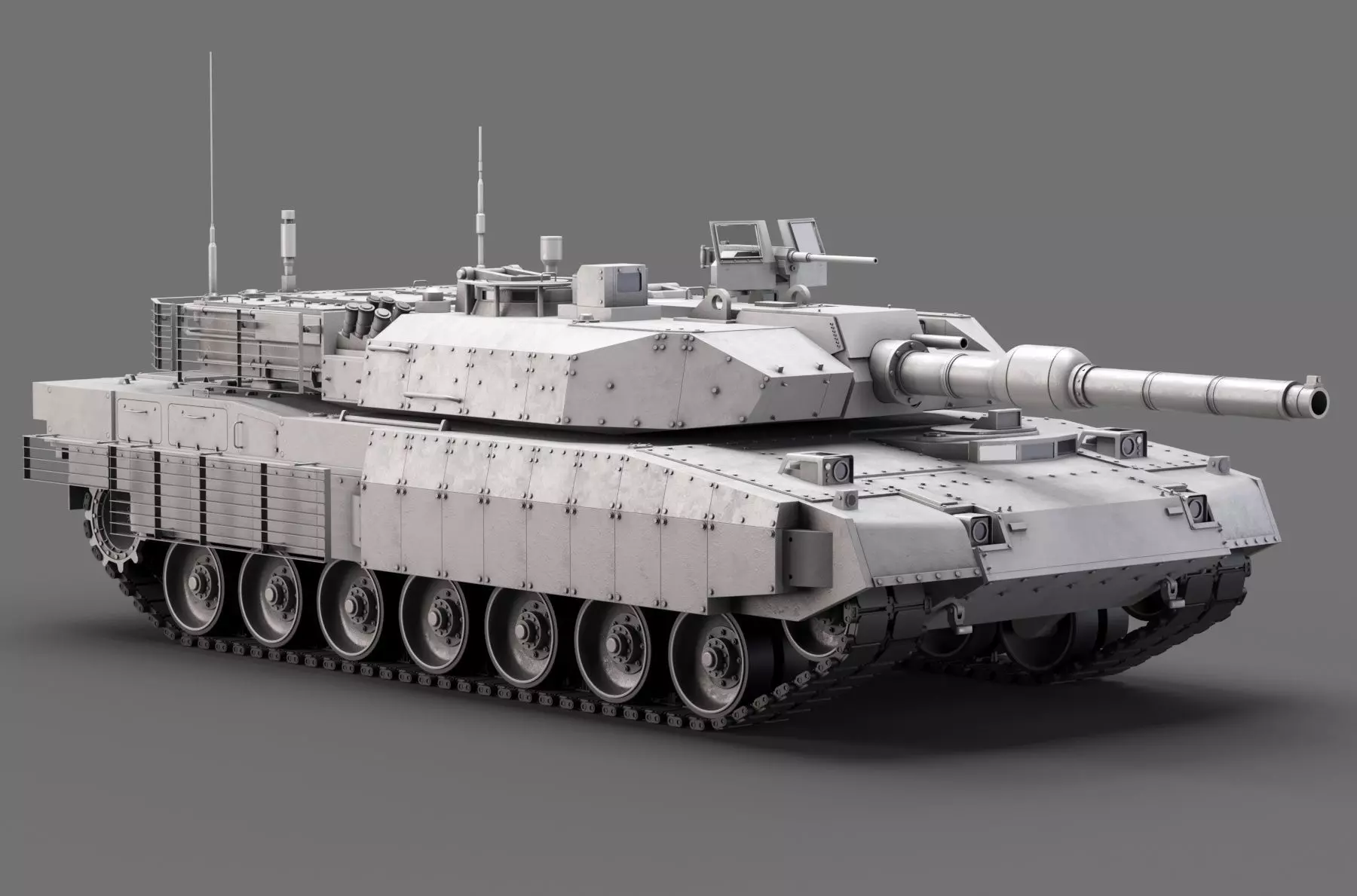 Main Battle Tank High Poly model 3D model