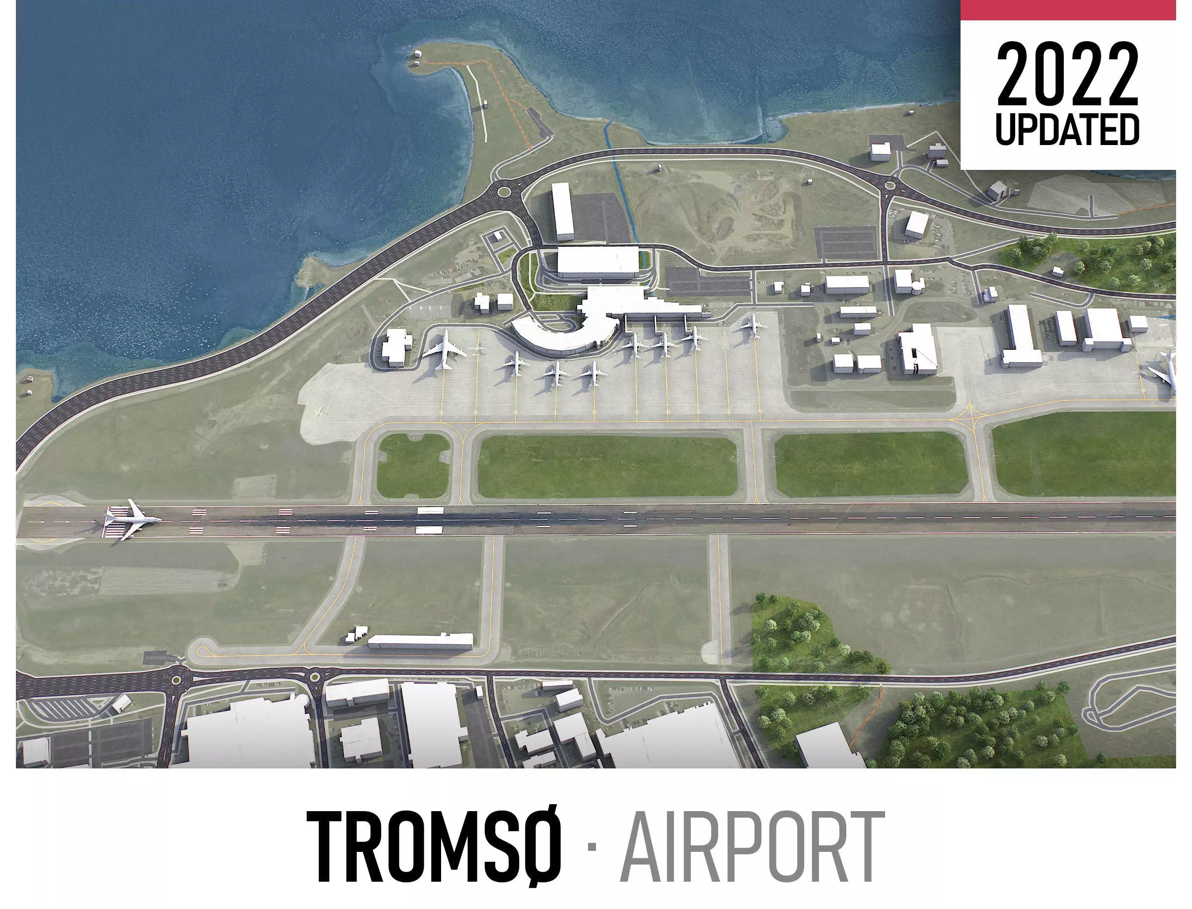 Tromso Airport Low-poly 3D model