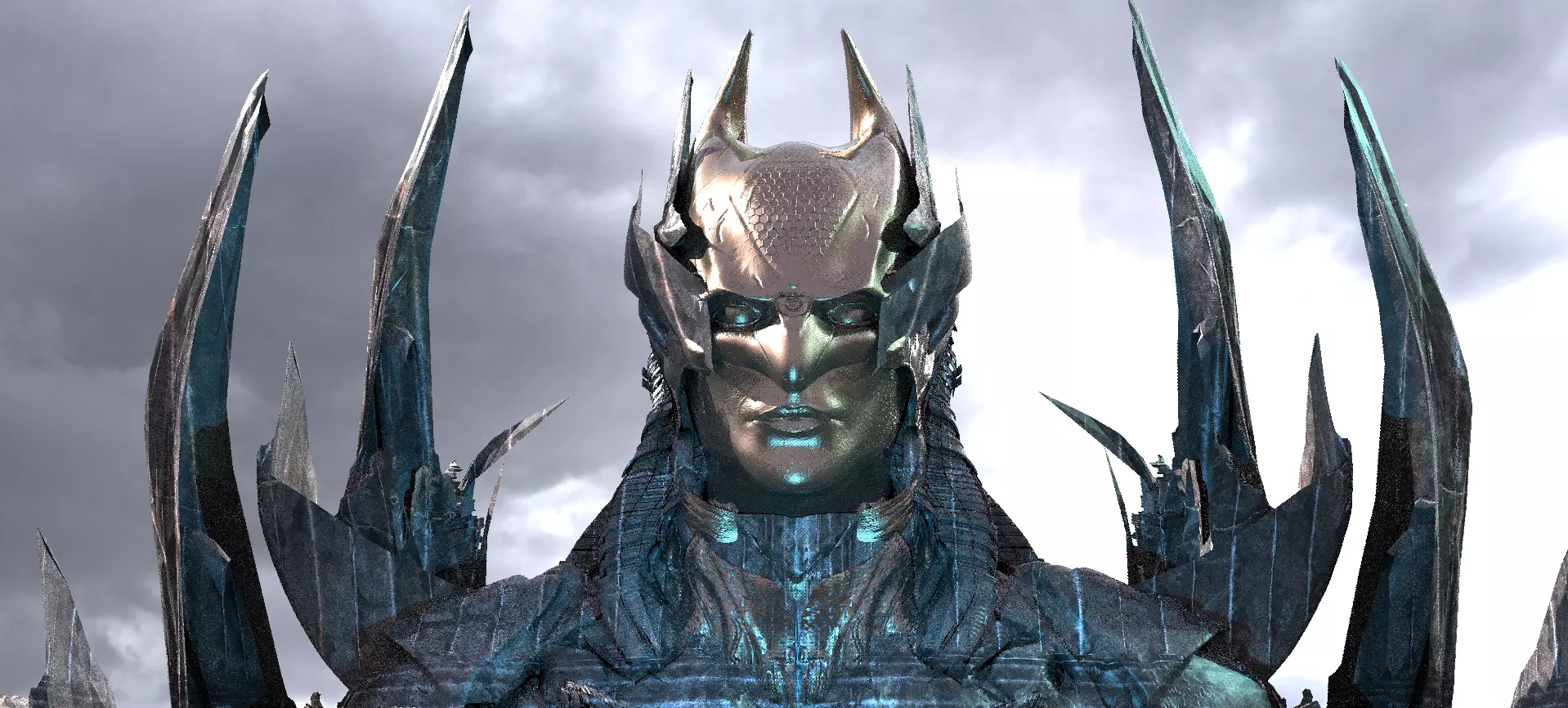 Batman Evil Helmet version 1 3D model_0