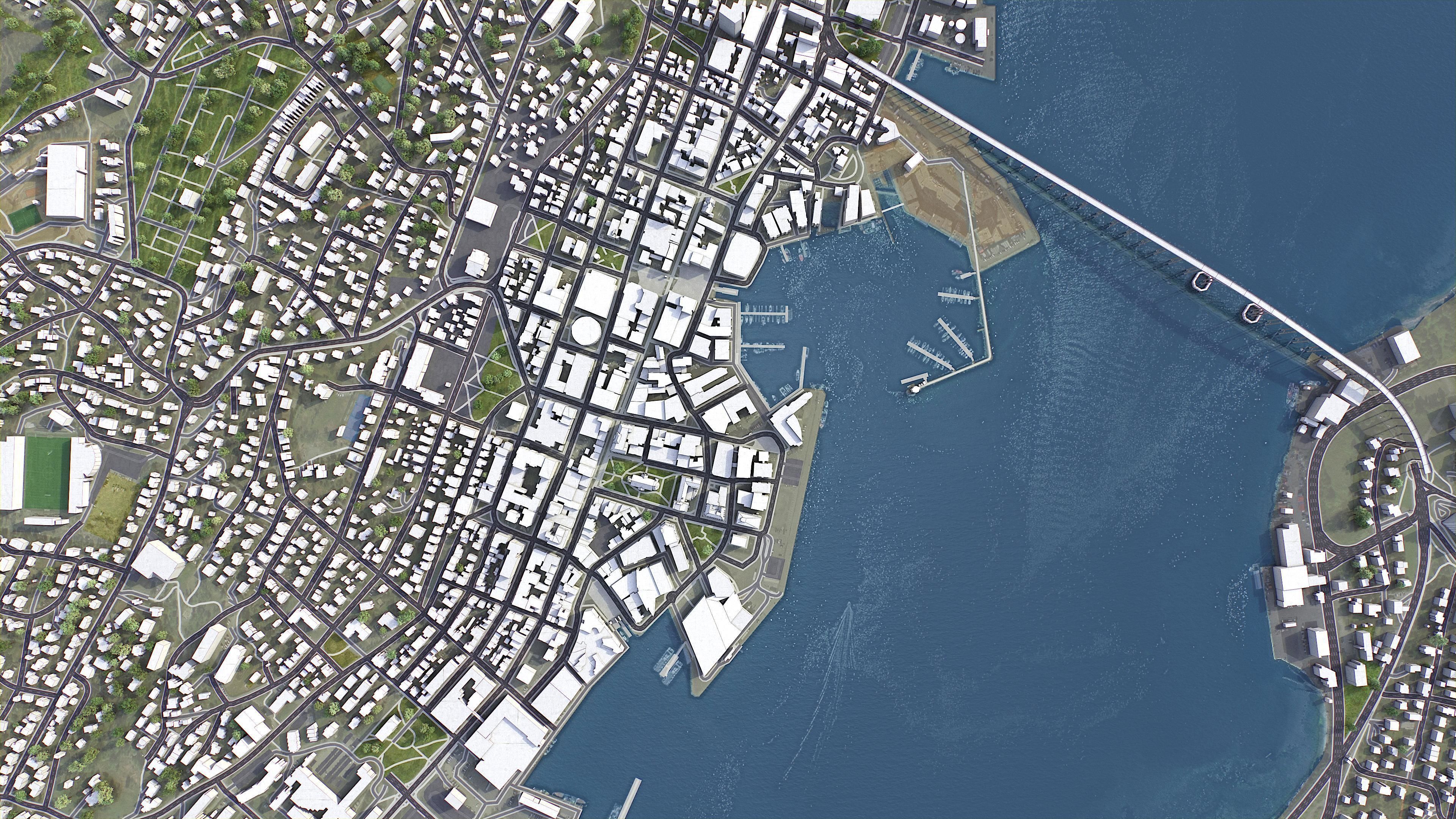 Tromso Low-poly 3D model_7