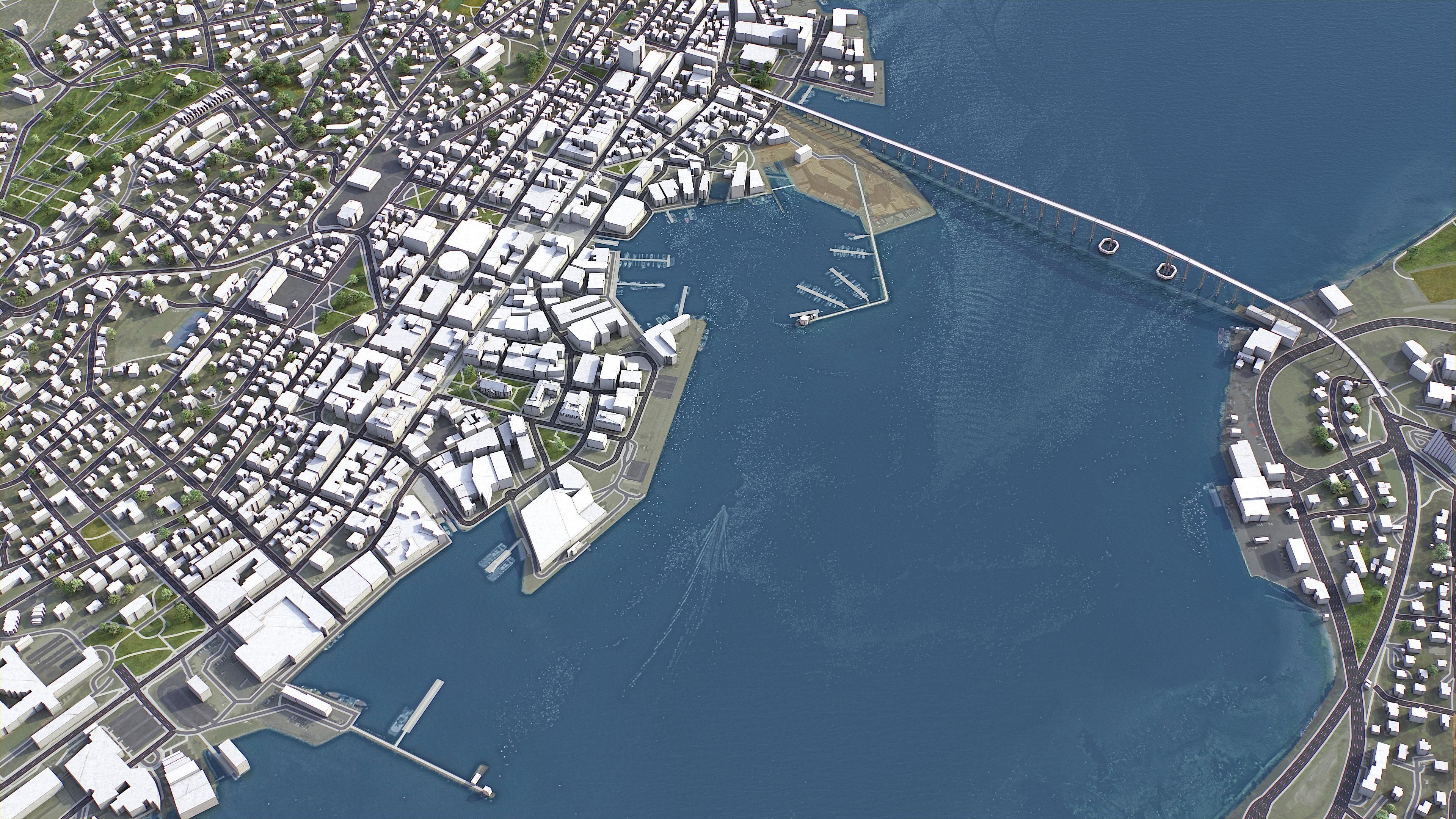 Tromso Low-poly 3D model_1