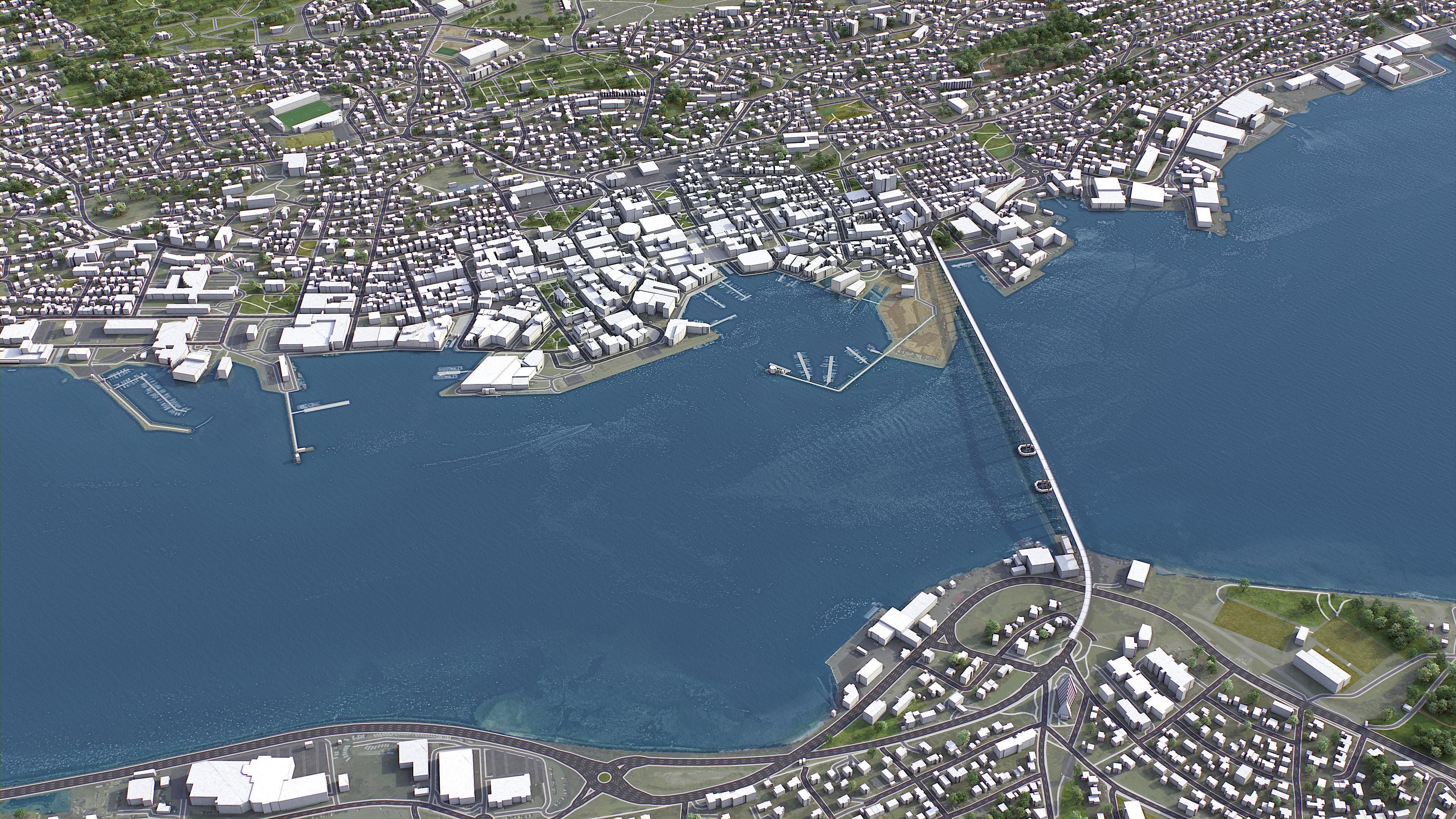 Tromso Low-poly 3D model_6