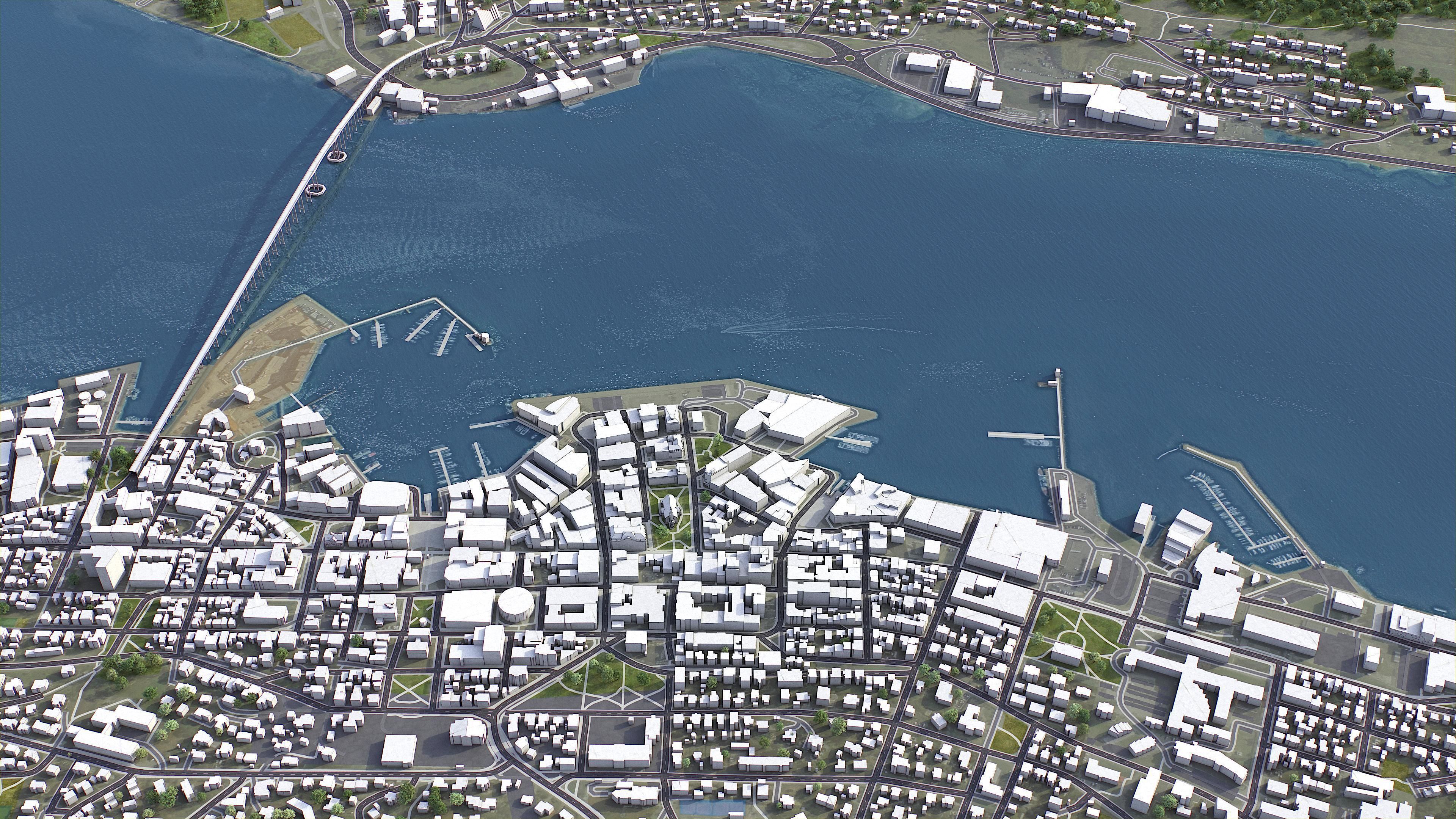 Tromso Low-poly 3D model_3