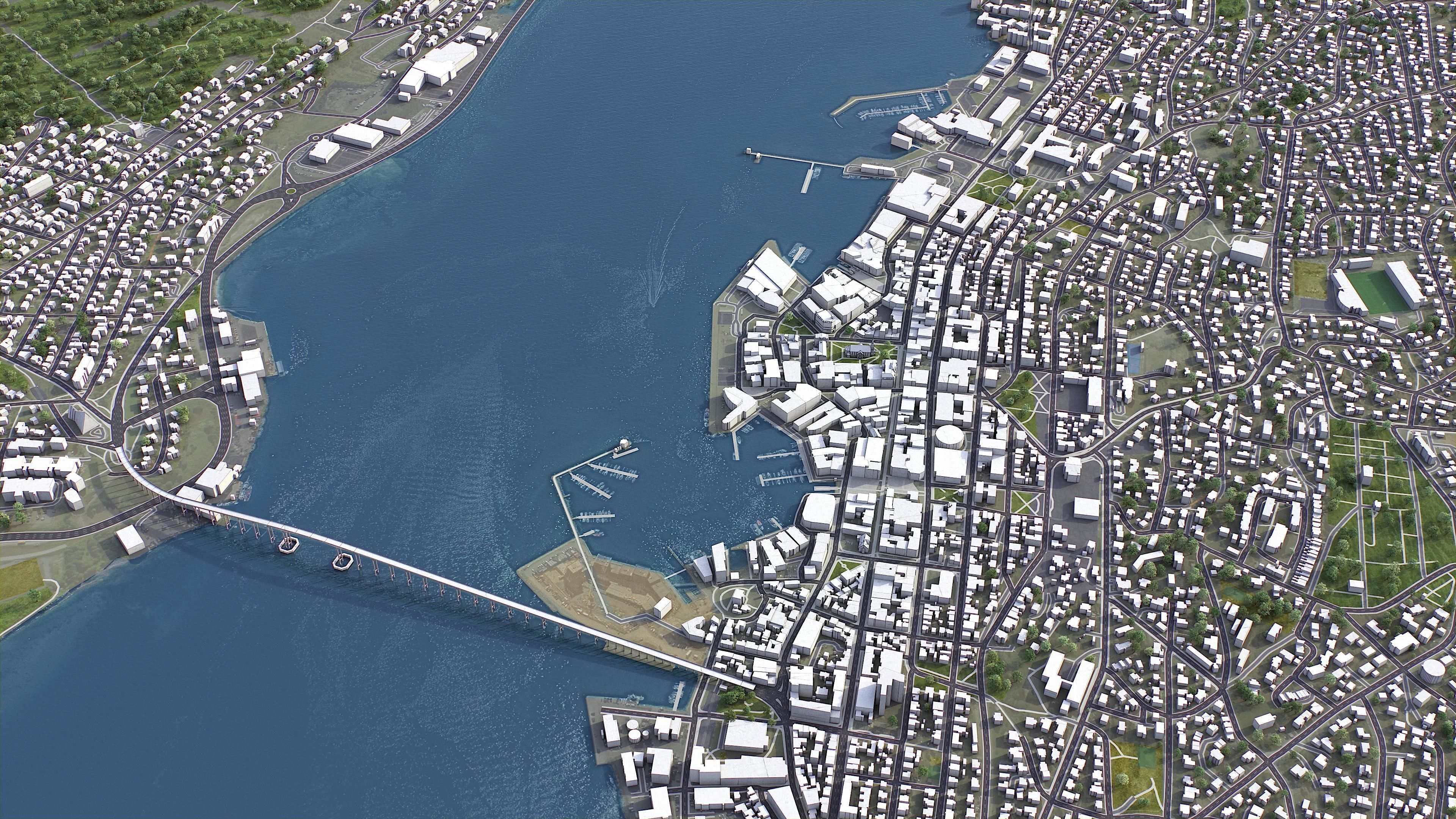 Tromso Low-poly 3D model_4