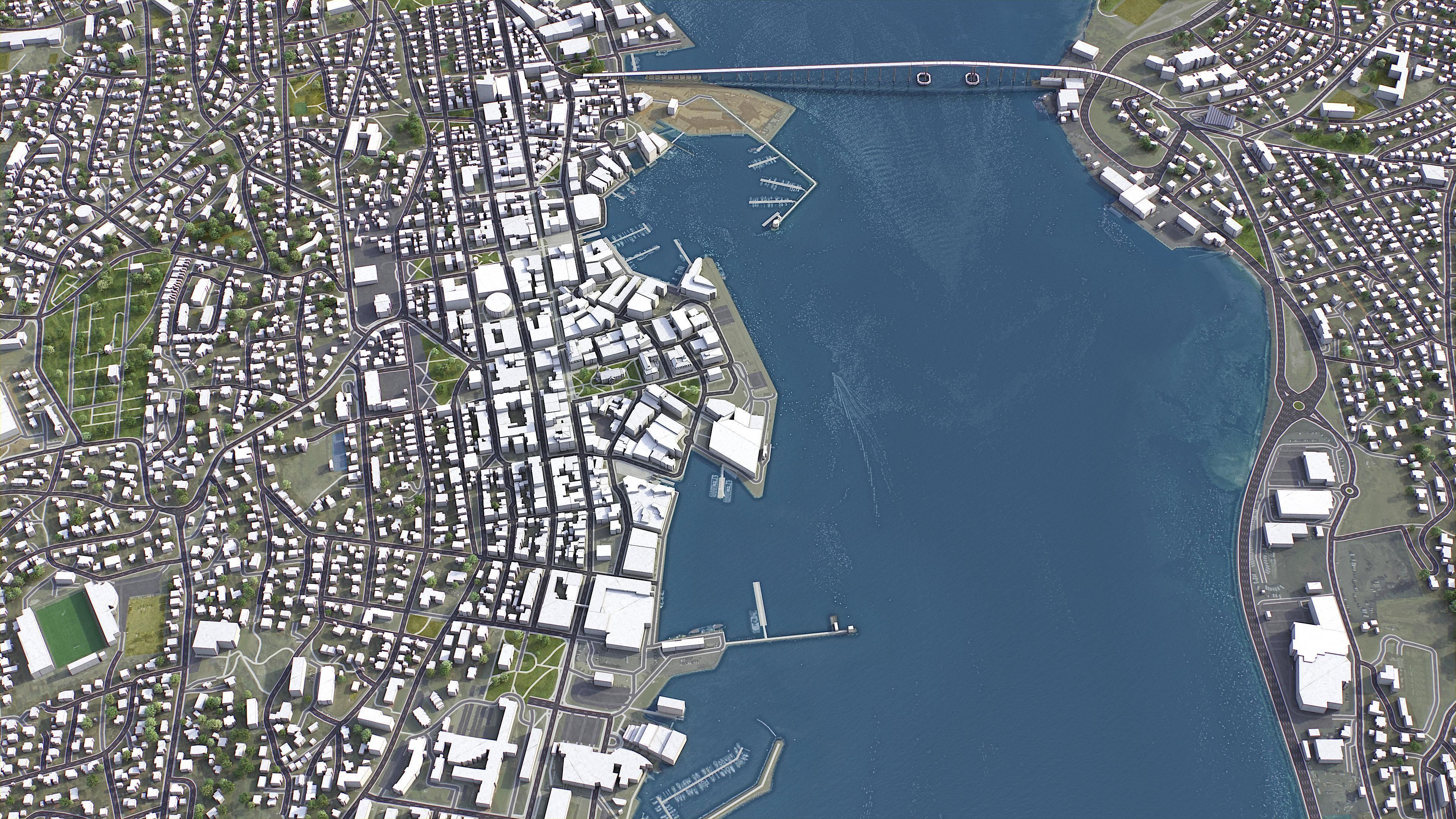 Tromso Low-poly 3D model_2