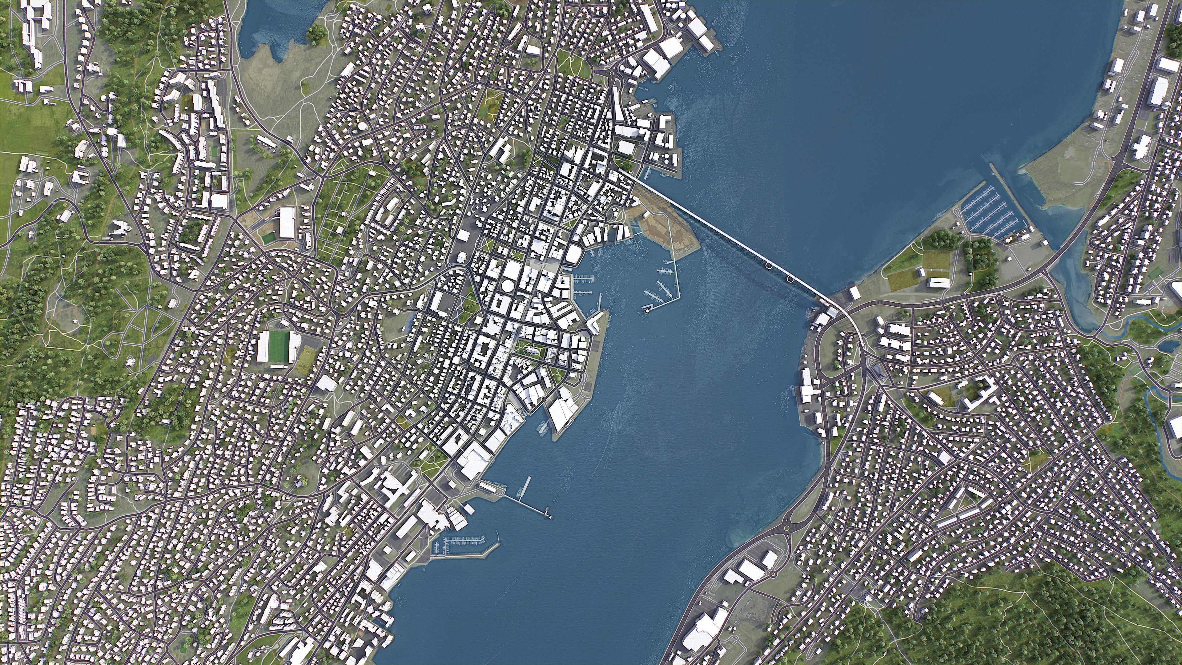Tromso Low-poly 3D model_8