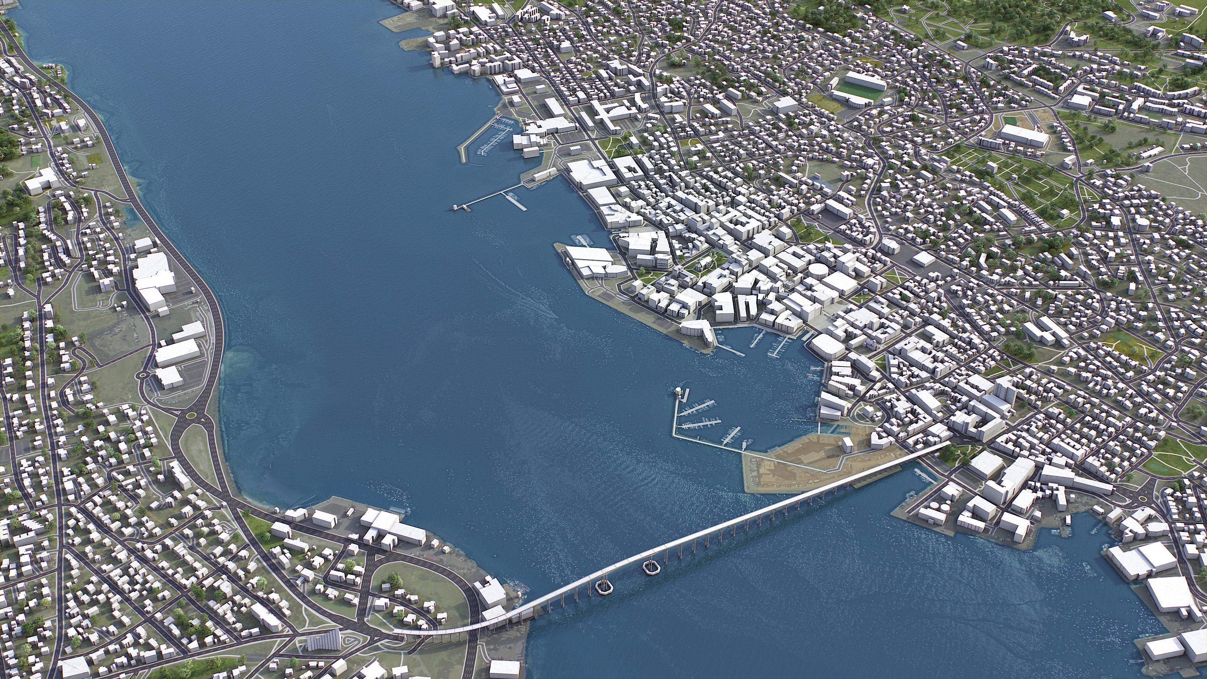 Tromso Low-poly 3D model_5