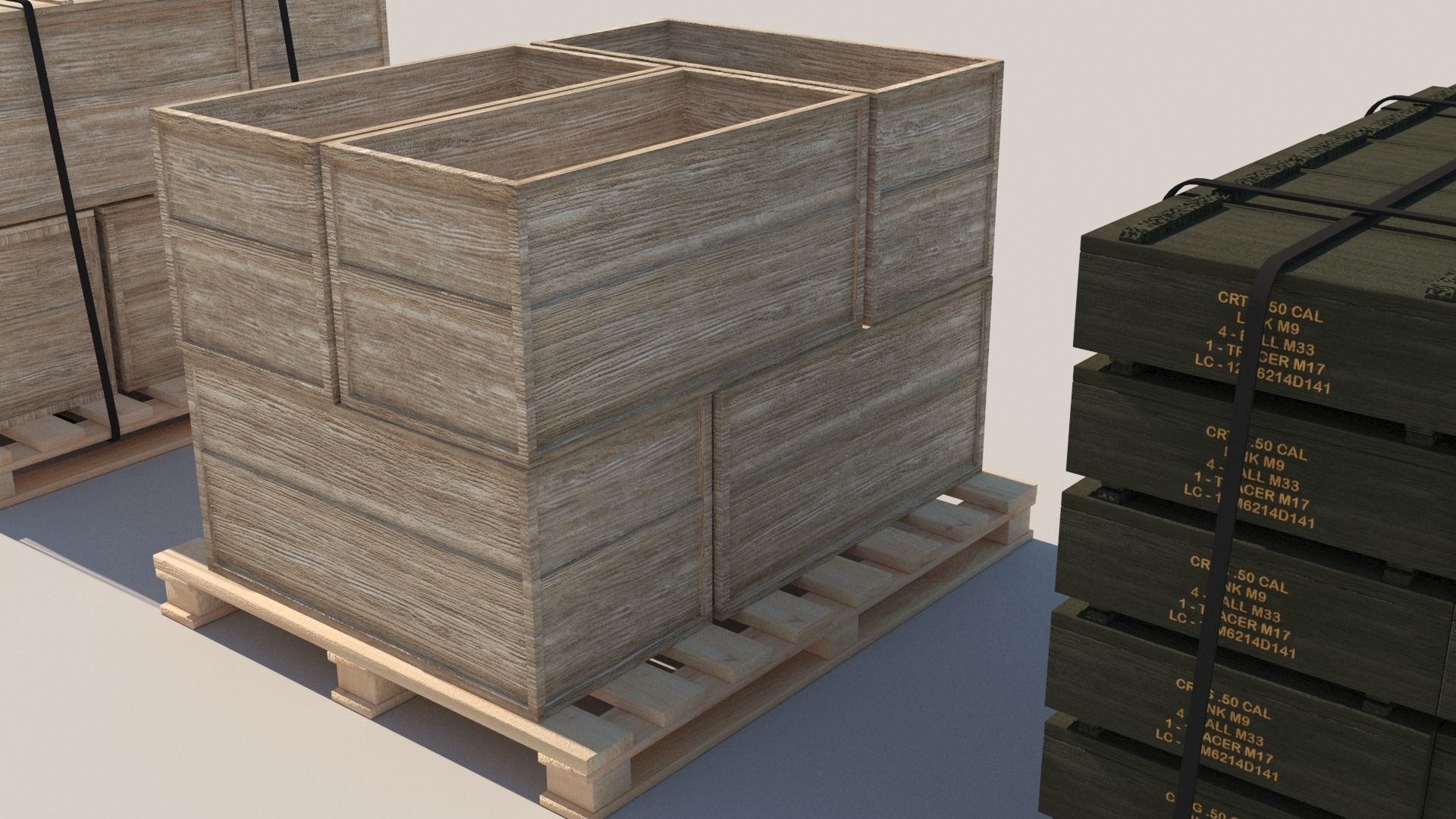 Pallet Collection with cargo 3D model_5