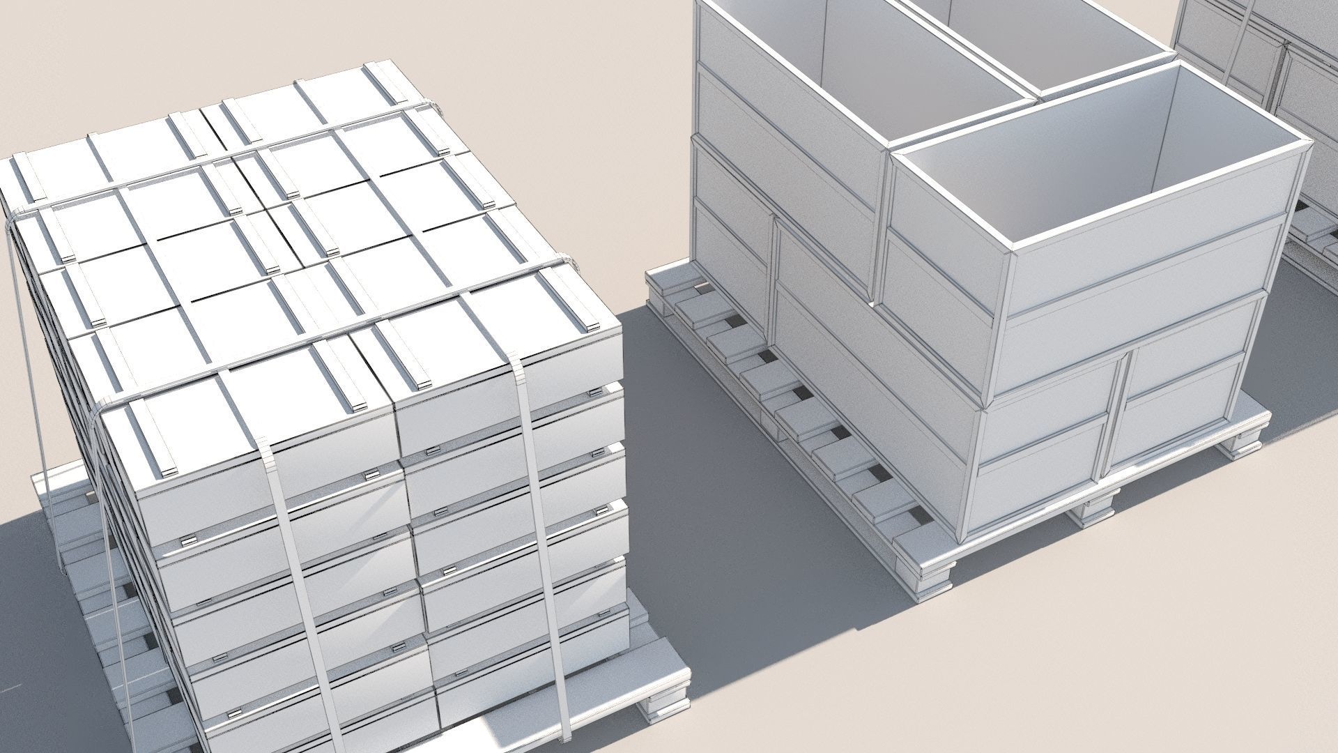 Pallet Collection with cargo 3D model_10
