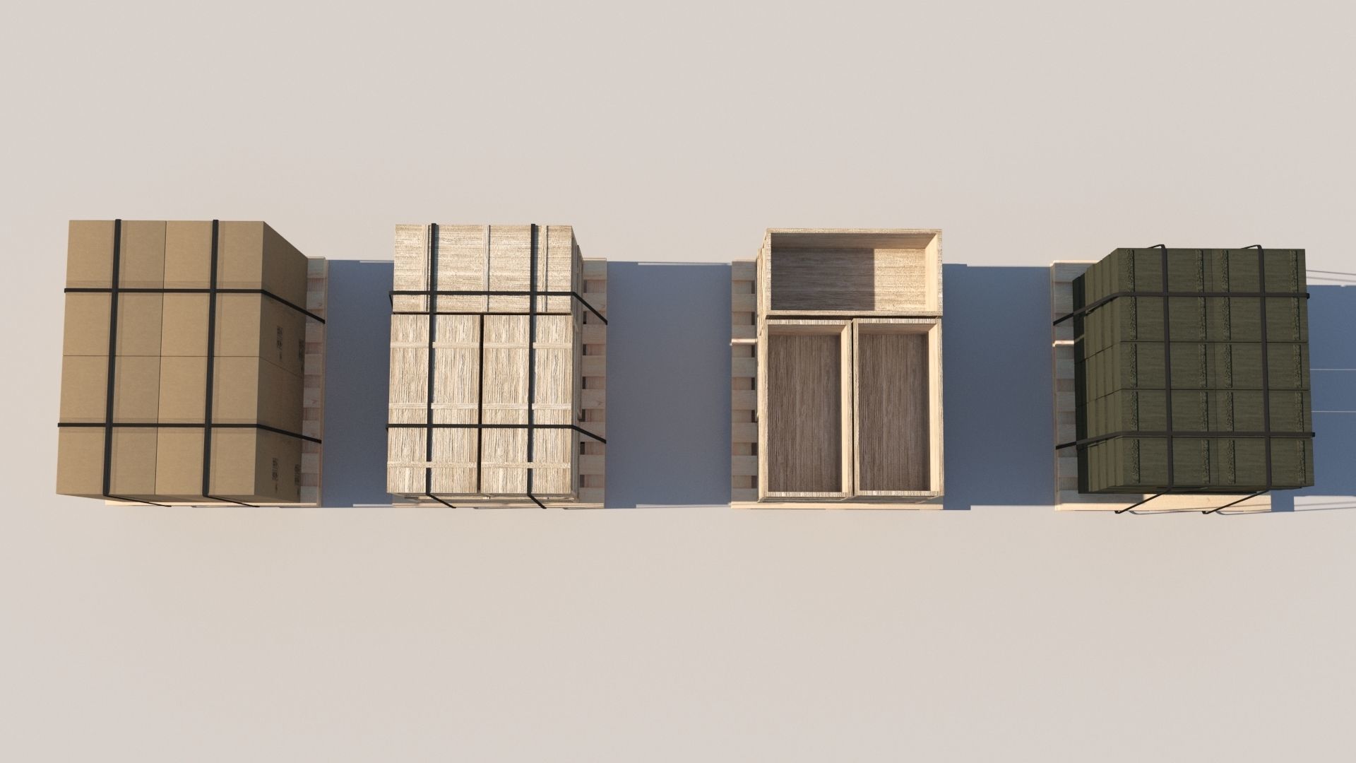 Pallet Collection with cargo 3D model_6