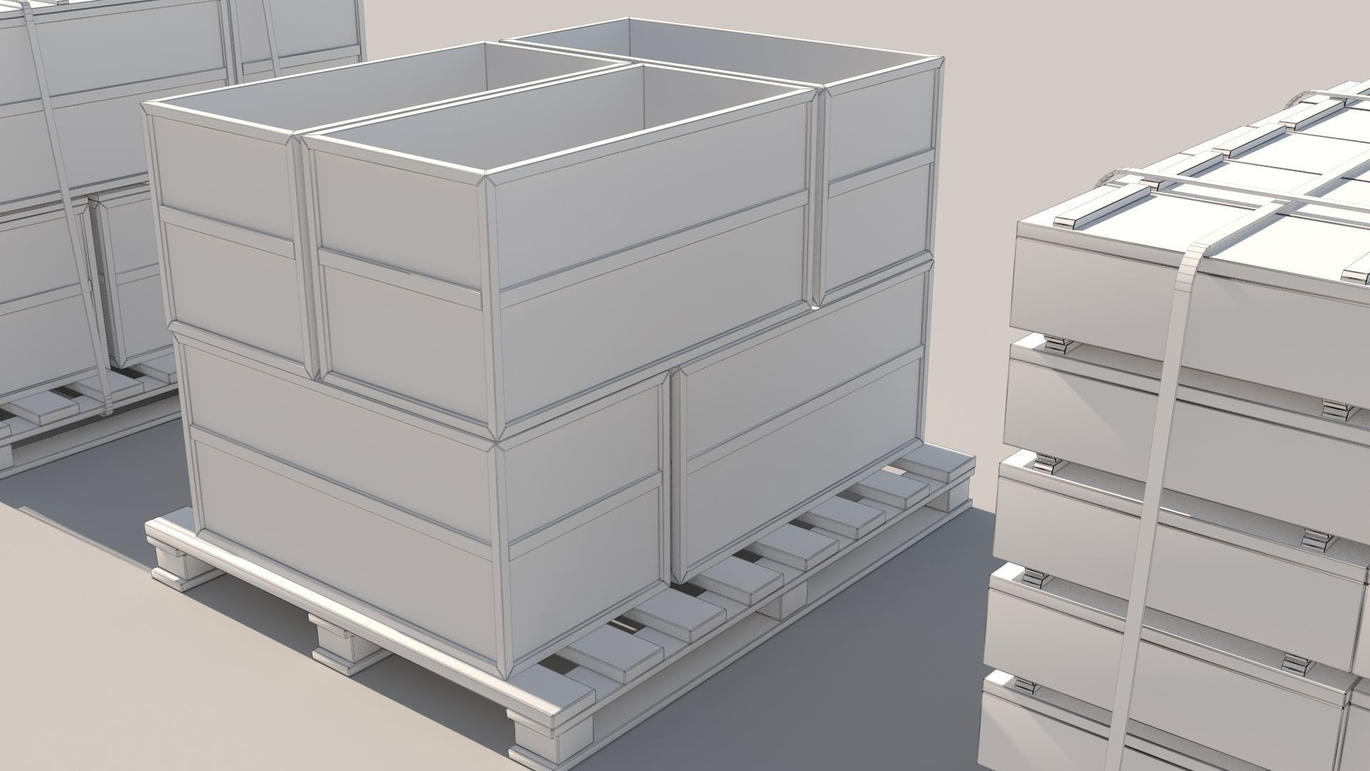 Pallet Collection with cargo 3D model_13