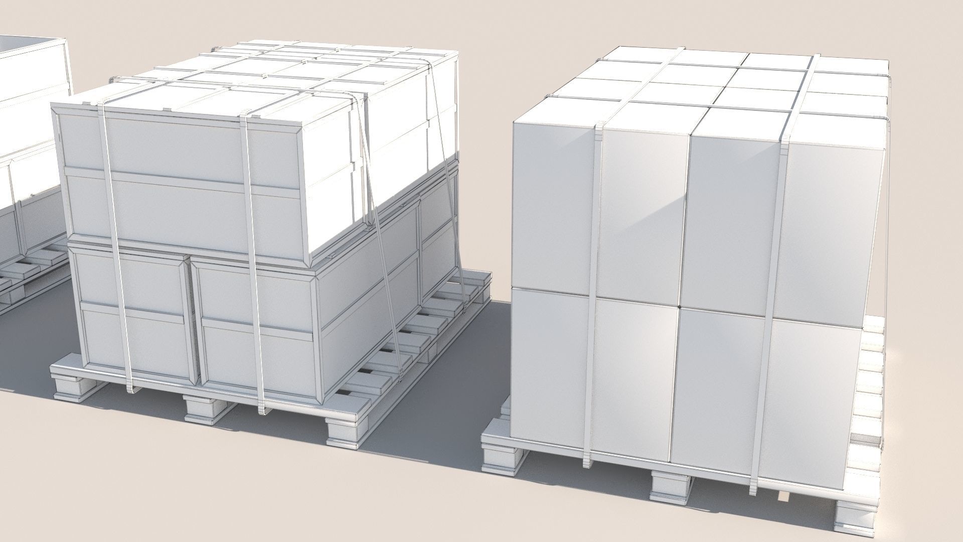 Pallet Collection with cargo 3D model_11