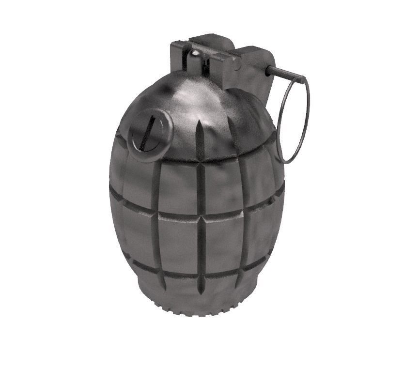 Mills bomb No36 Mk1 Free 3D model_1