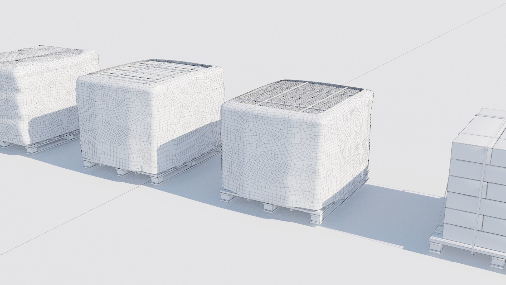 Pallet Collection with bricks 3D model_15