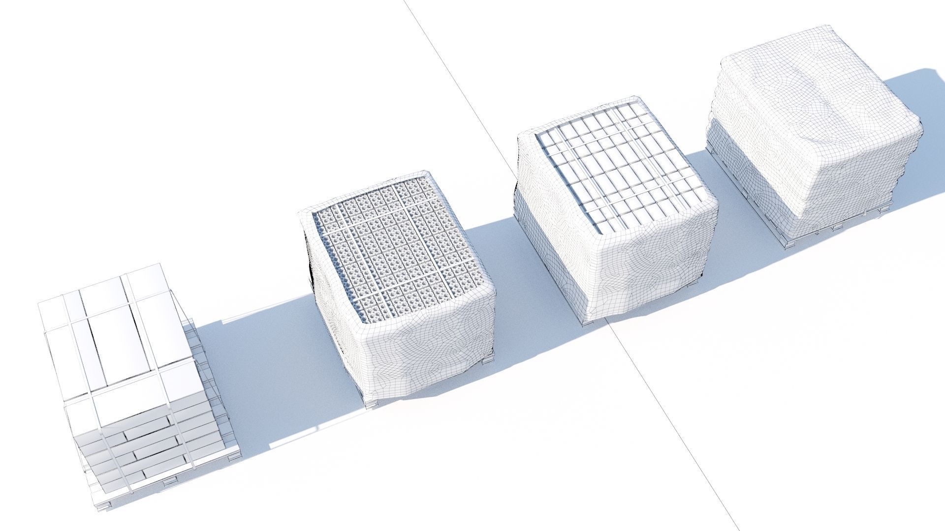Pallet Collection with bricks 3D model_12