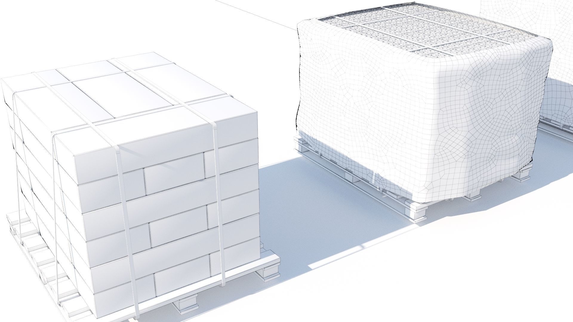 Pallet Collection with bricks 3D model_14