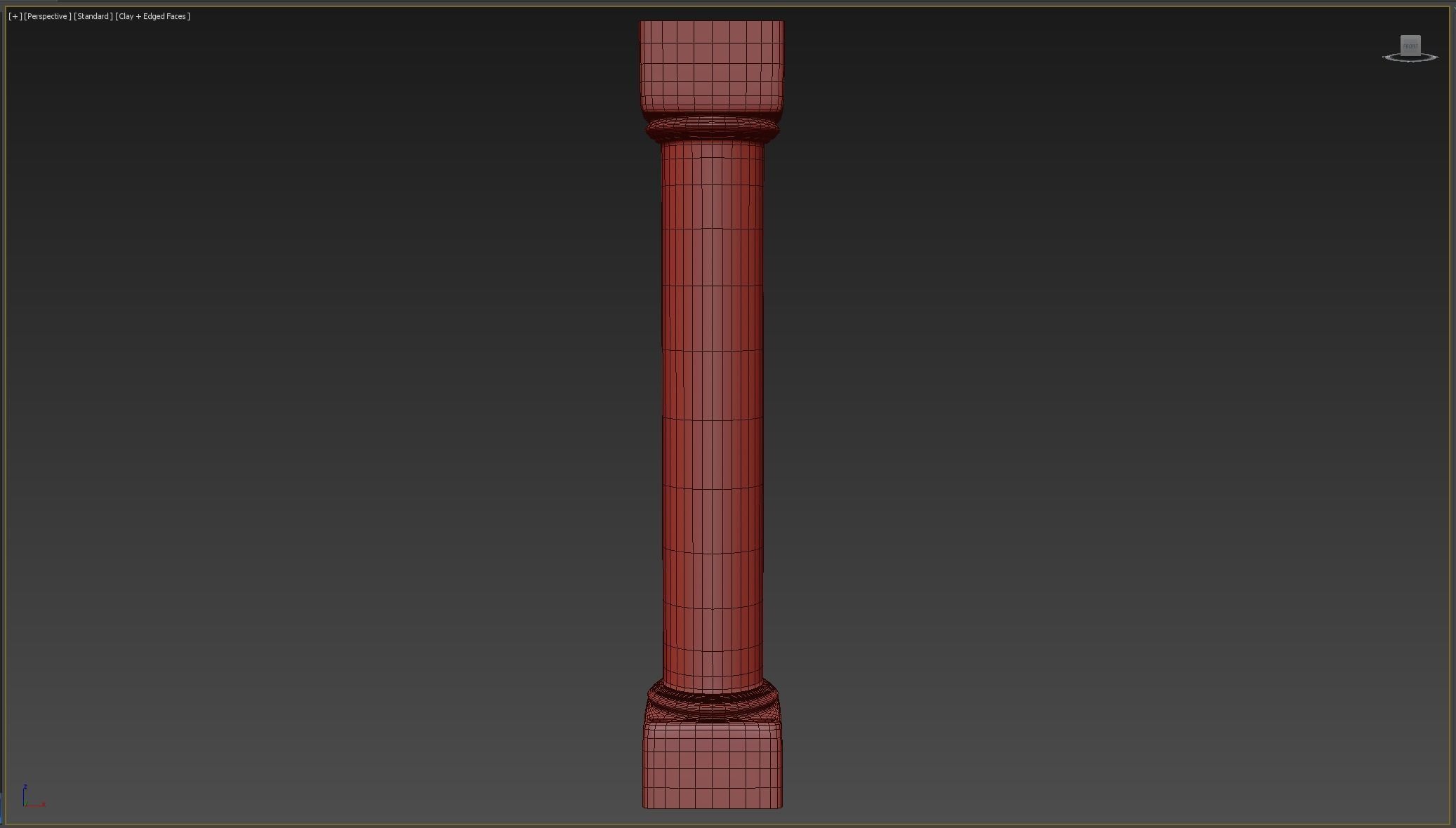 Column stone Low-poly 3D model_5