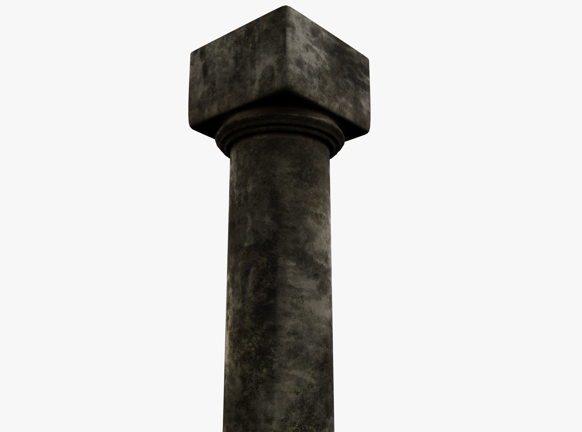 Column stone Low-poly 3D model_1