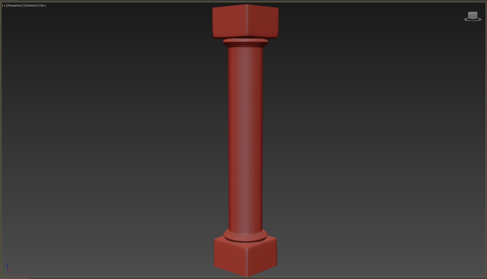 Column stone Low-poly 3D model_4