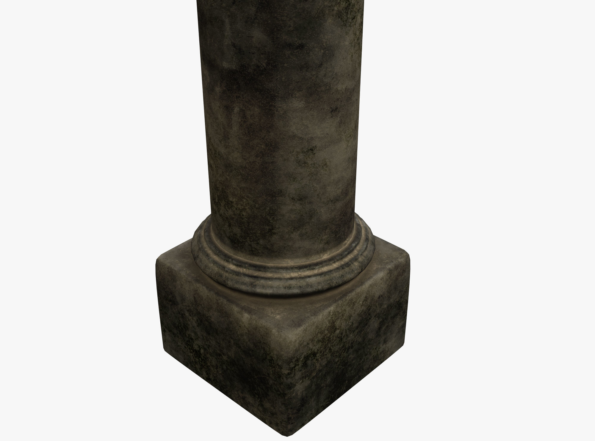 Column stone Low-poly 3D model_2