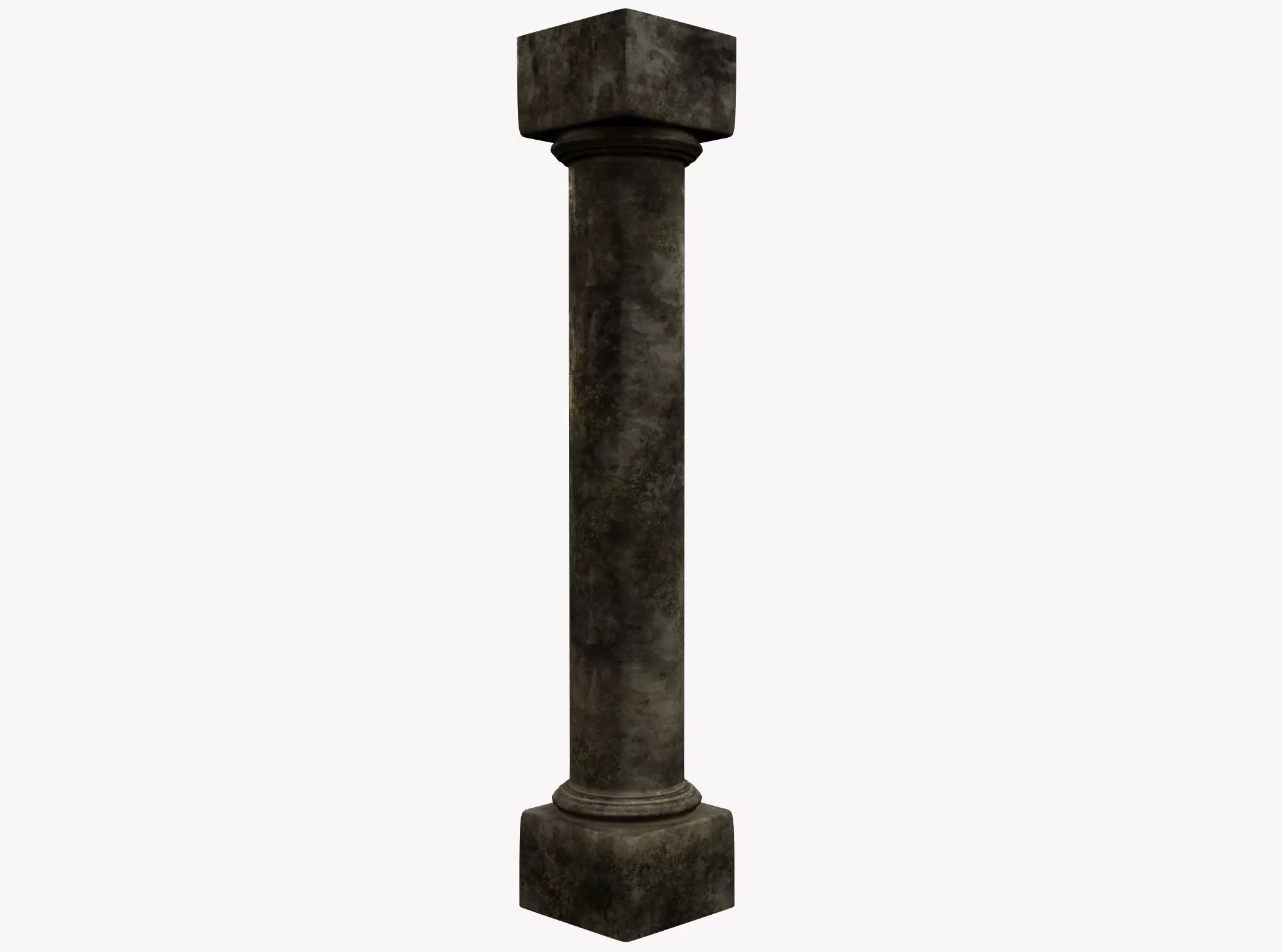 Column stone Low-poly 3D model_0
