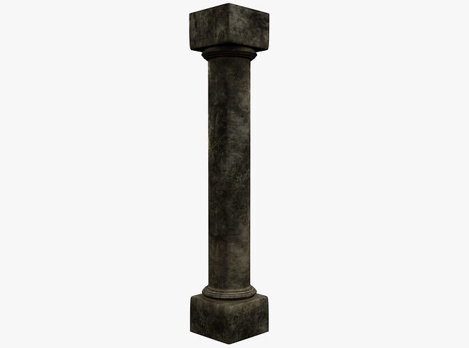 Column stone Low-poly 3D model