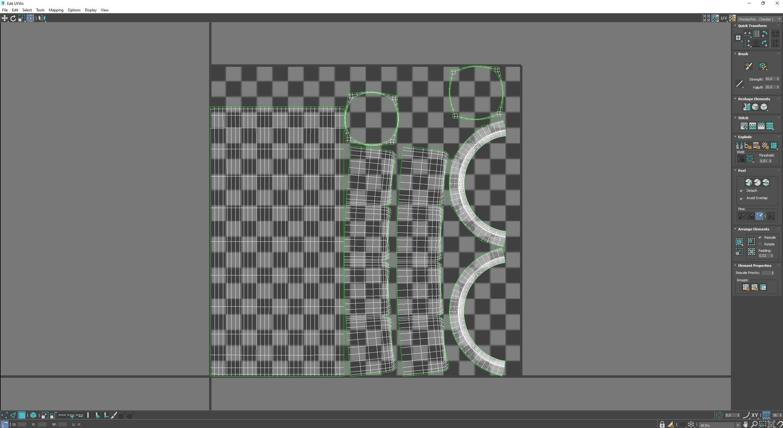 Column stone Low-poly 3D model_7