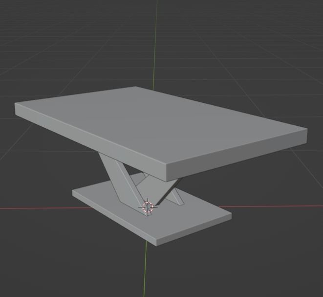 Wood Center Table 01 3D model_3