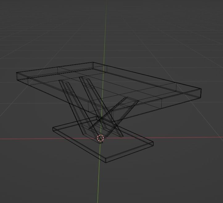 Wood Center Table 01 3D model_4