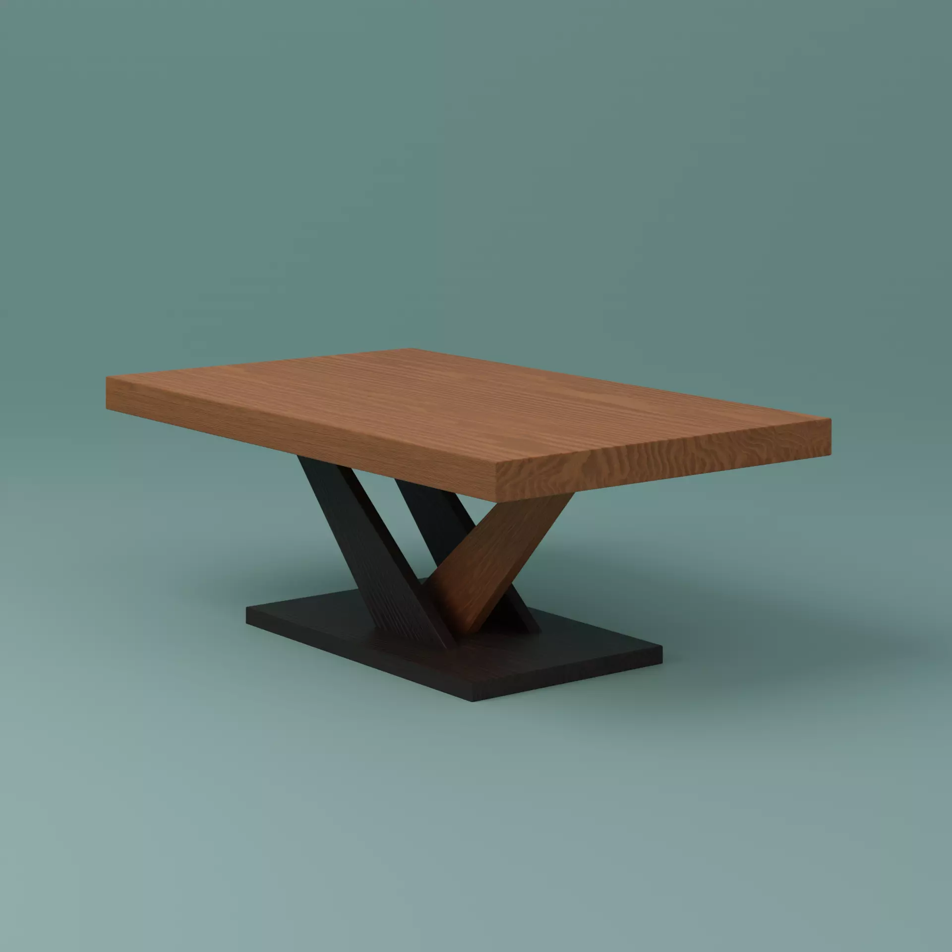 Wood Center Table 01 3D model_0