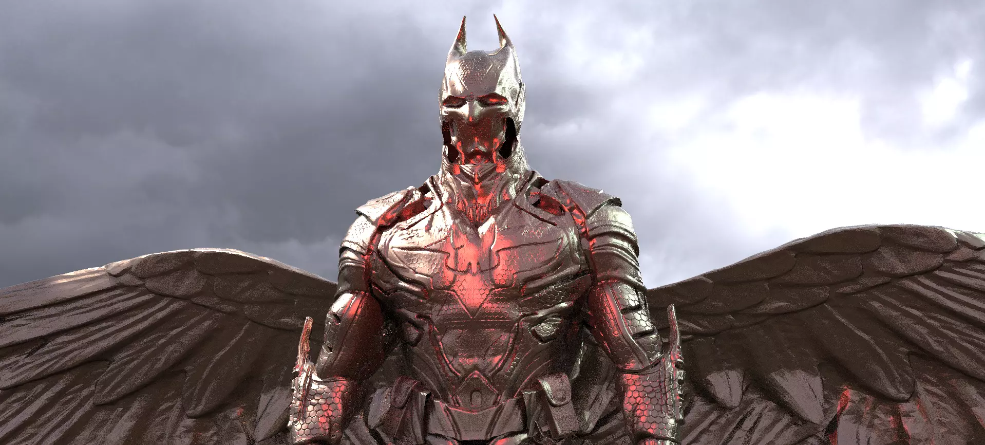 Batman Evil Helmet version 4 3D model_0