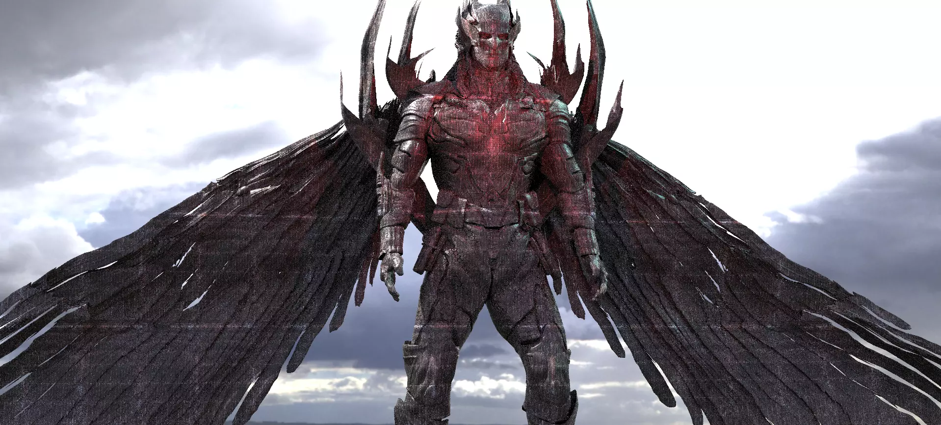 Batman Evil Helmet Winged 2 3D model_0