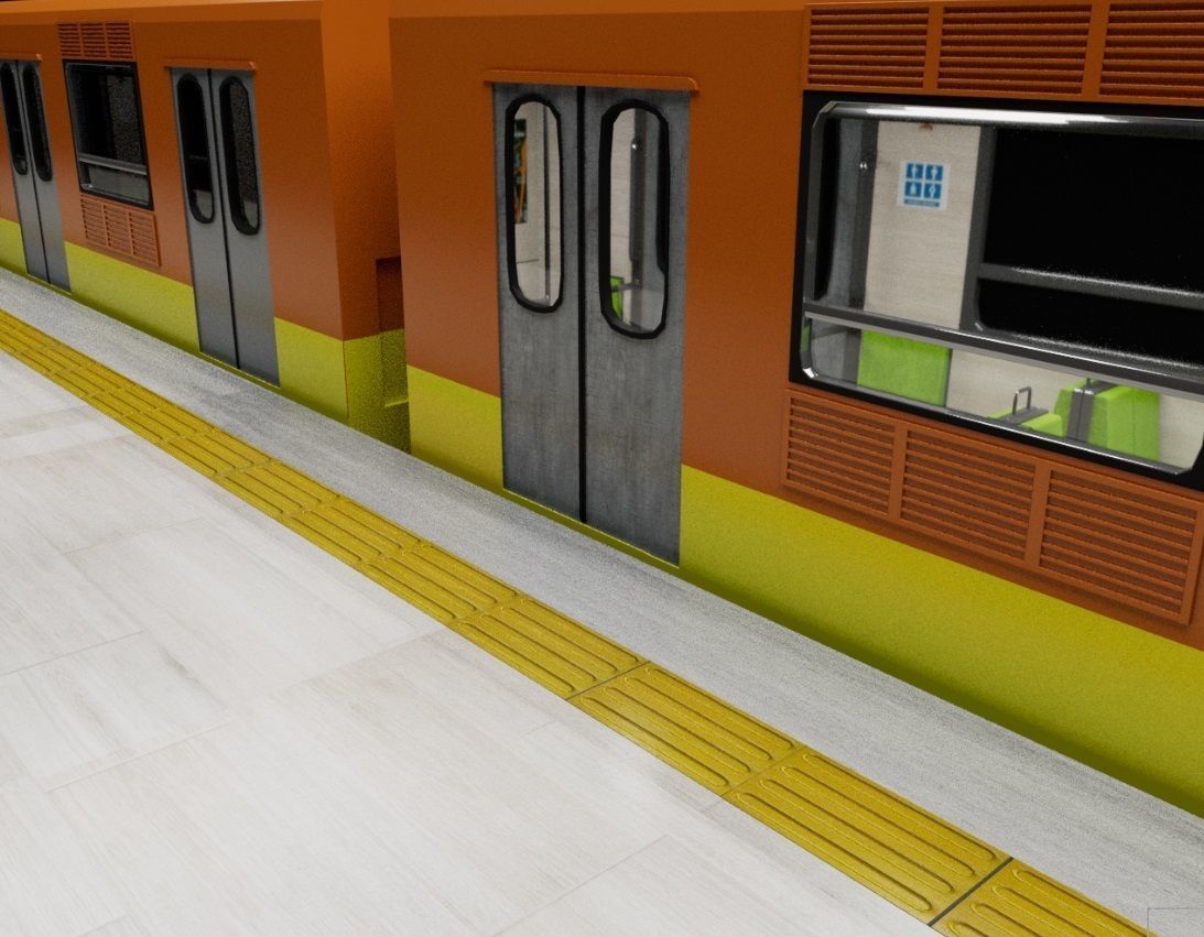 Vagon metro CDMX 3D model | CGTrader
