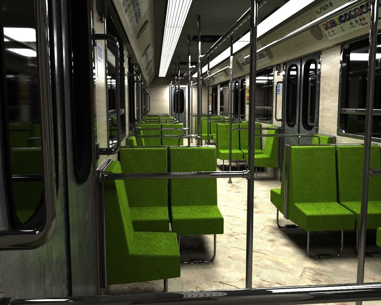 Vagon metro CDMX 3D model | CGTrader