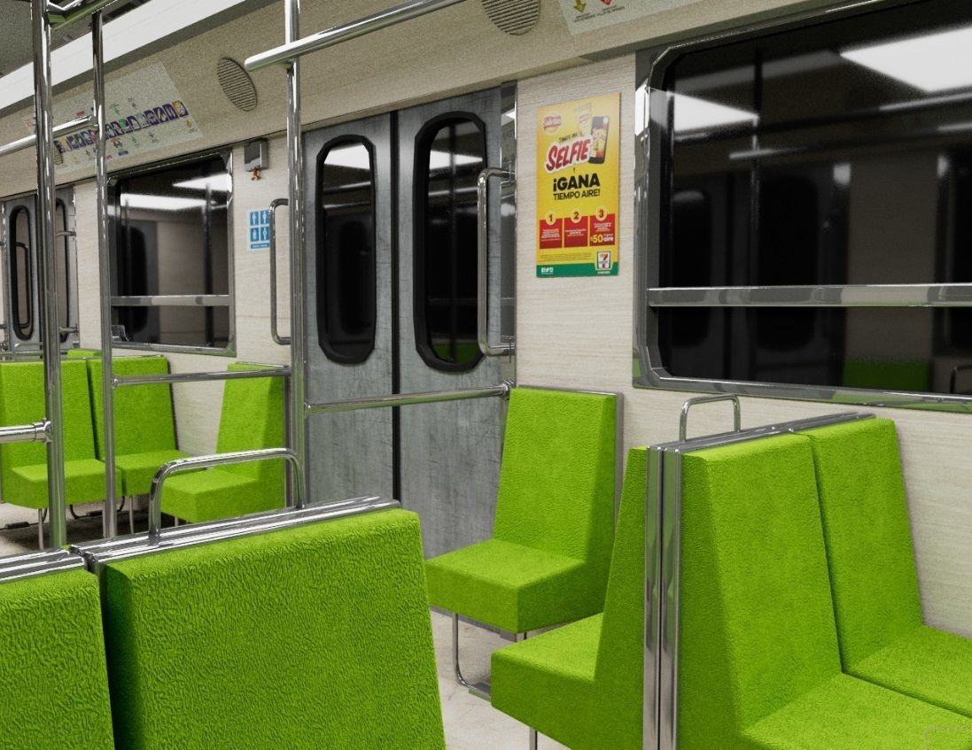 Vagon metro CDMX 3D model | CGTrader