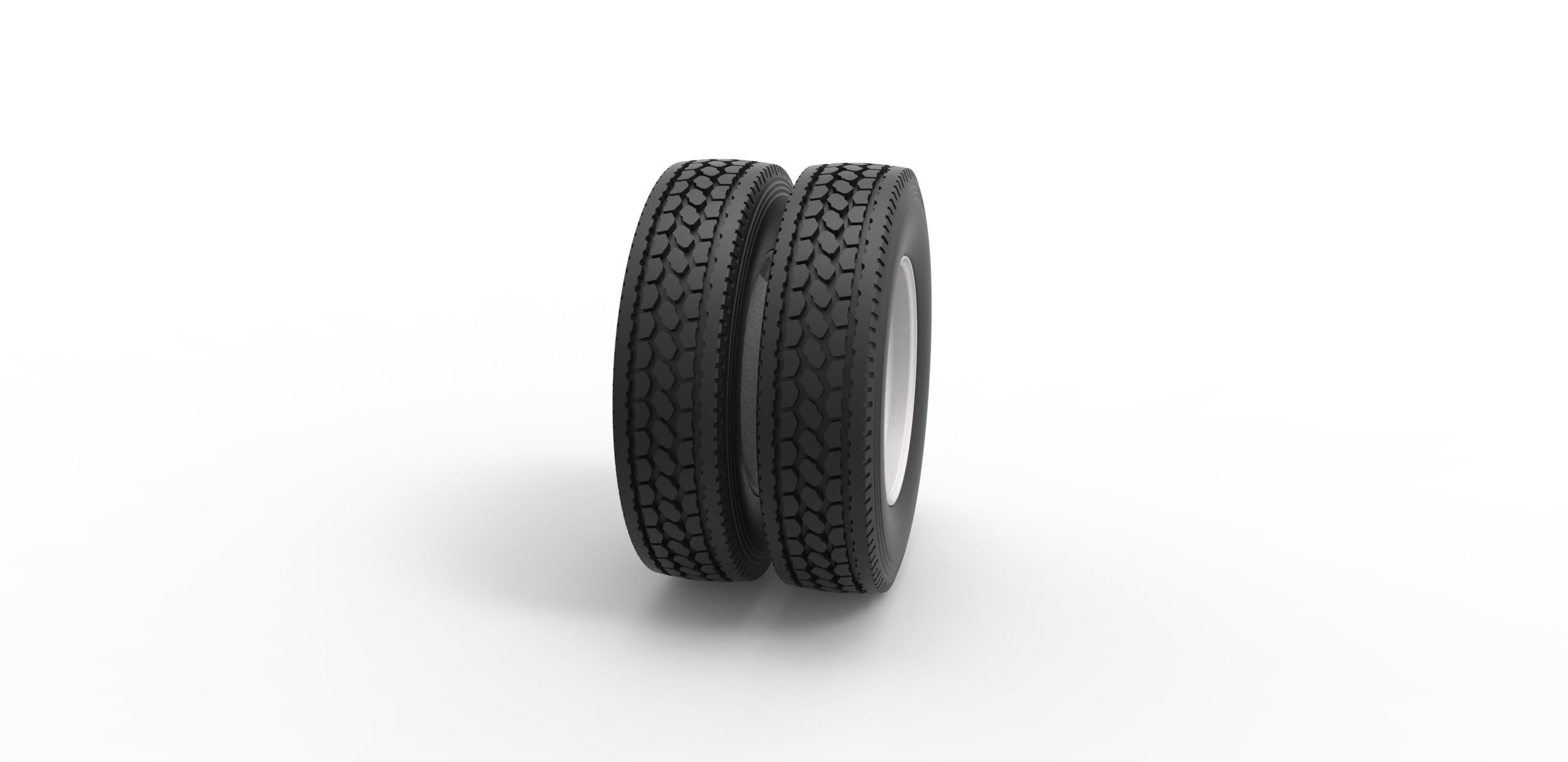 2 Hole rear wheel of old school truck Scale 1 to 25 3D print model_2