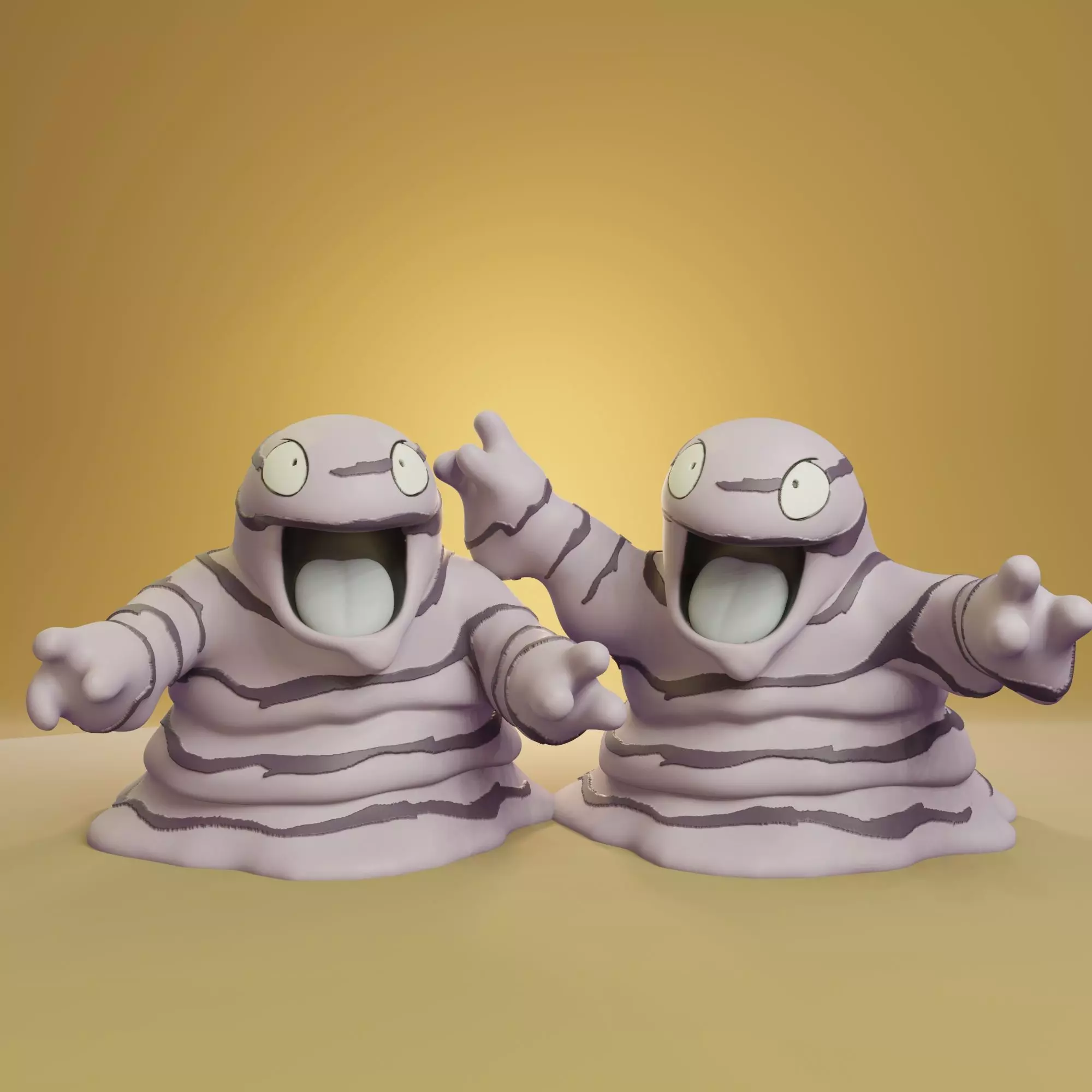 Pokemon - Grimer with 2 poses 3D print model