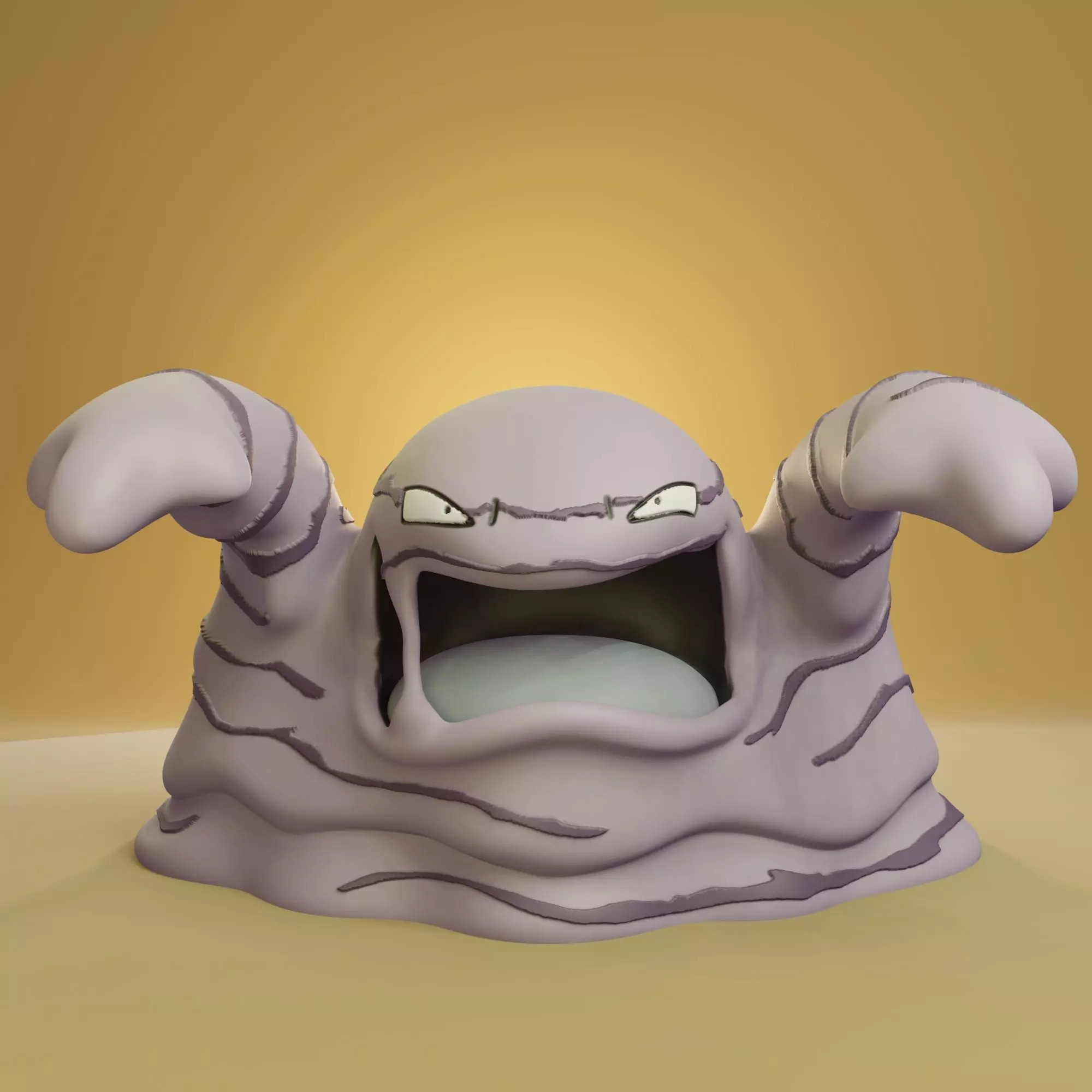 Pokemon - Muk with 2 poses 3D print model_0