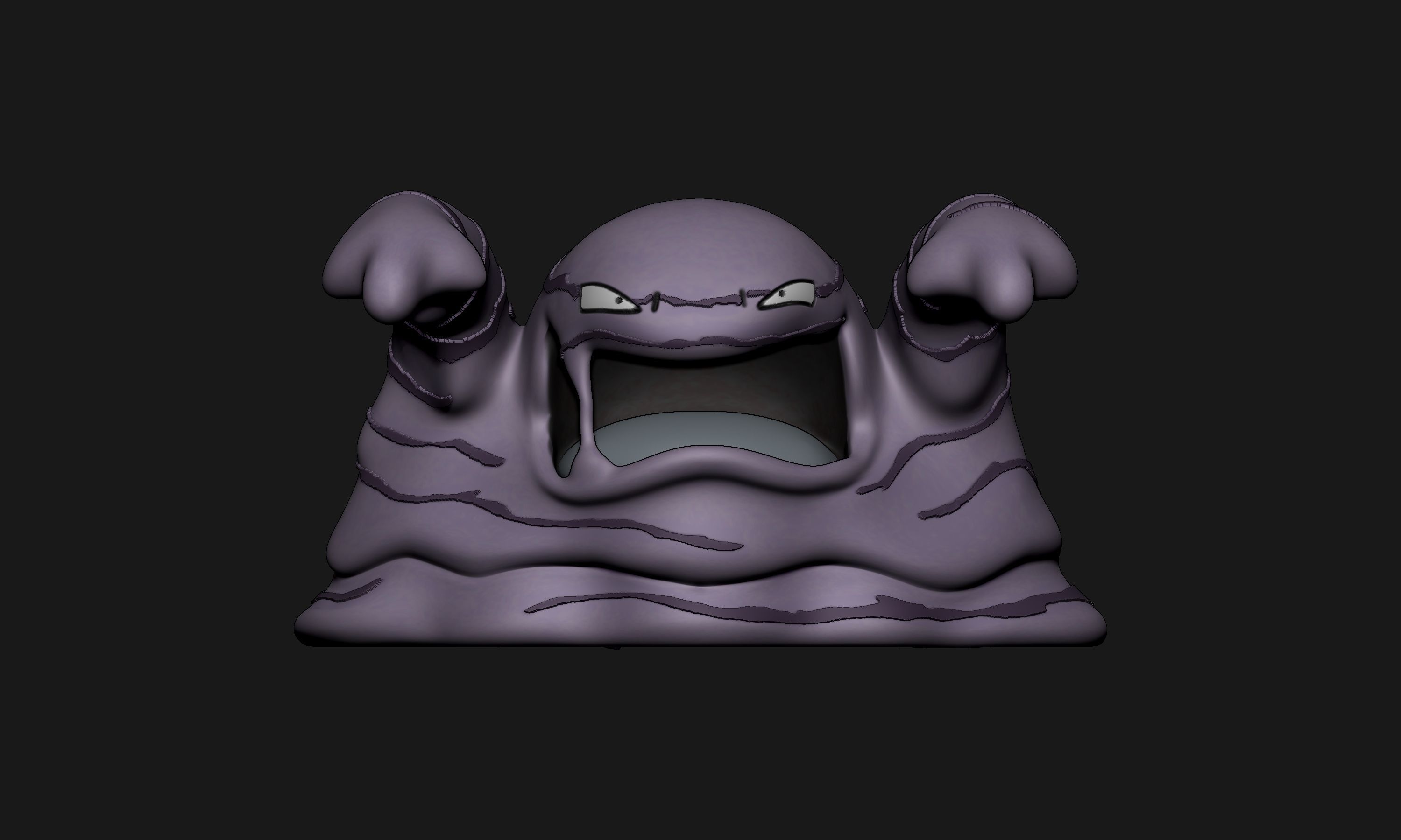 Pokemon - Muk with 2 poses 3D print model_1