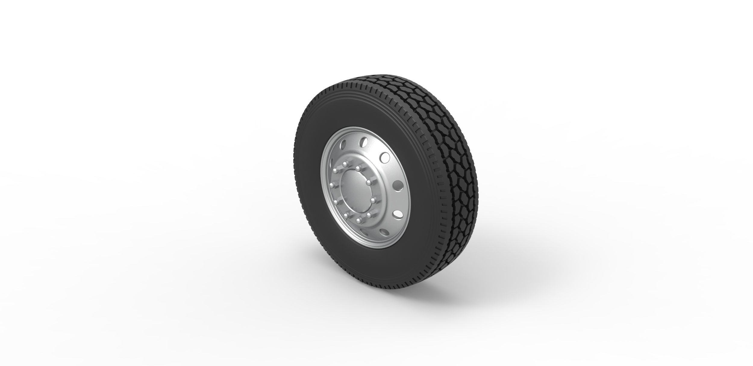 10 Hole front wheel Scale 1 to 25 3D print model_6