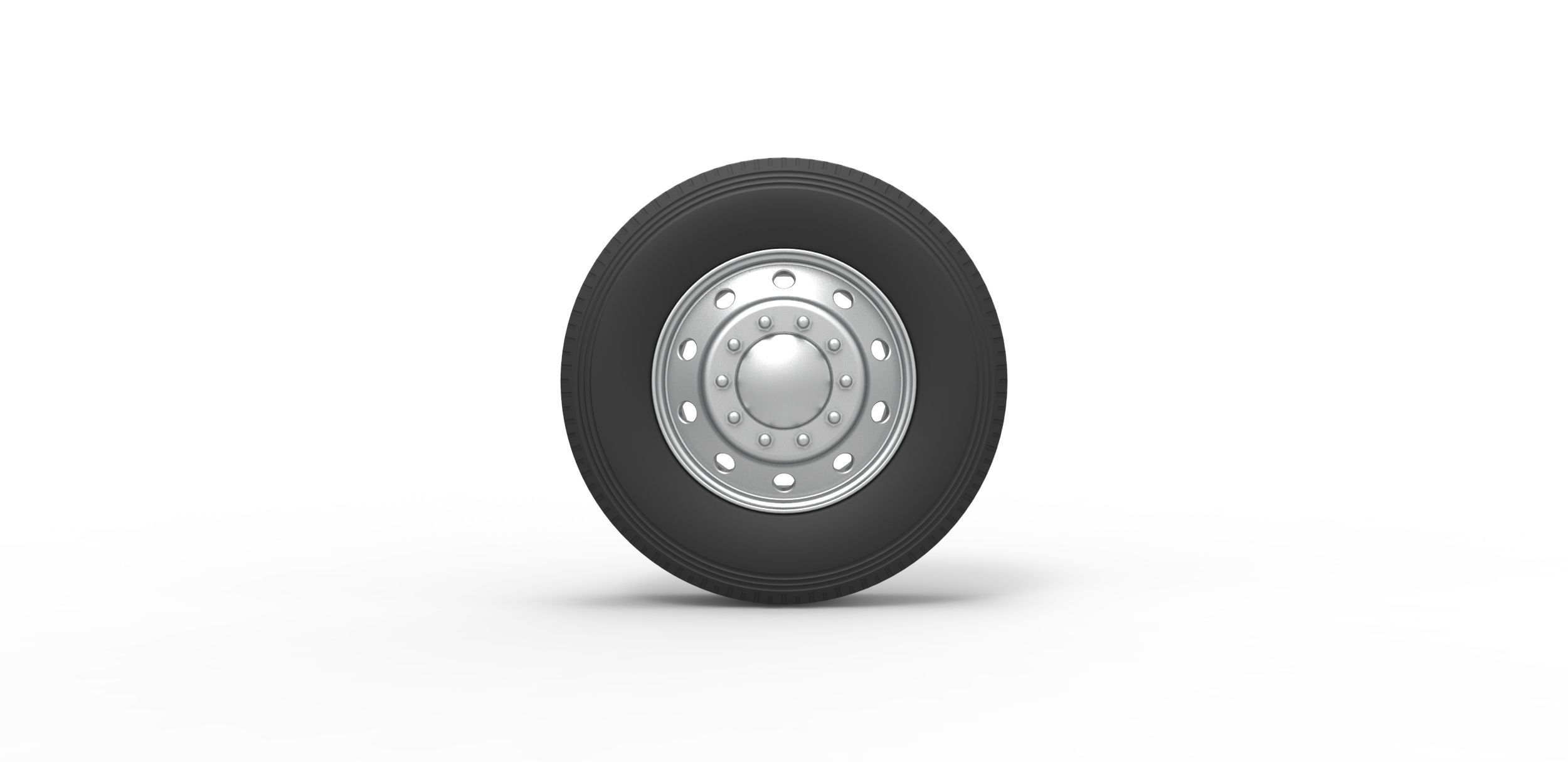 10 Hole front wheel Scale 1 to 25 3D print model_4