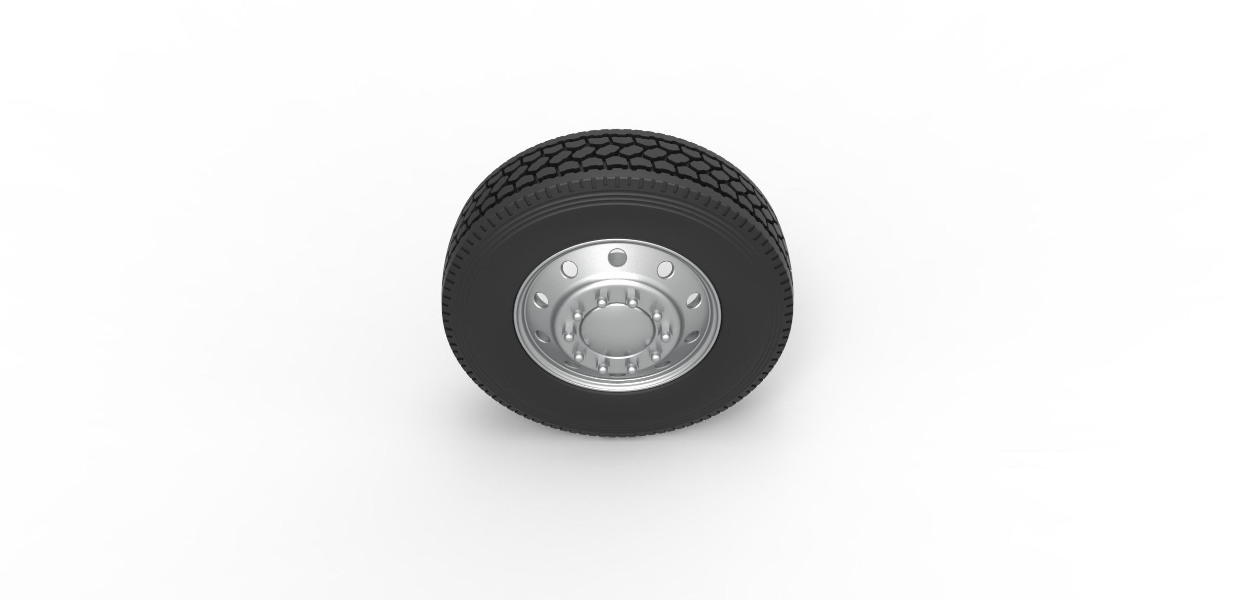 10 Hole front wheel Scale 1 to 25 3D print model_5