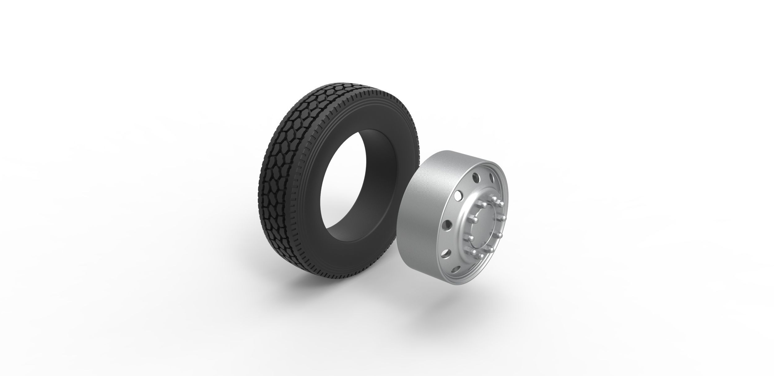 10 Hole front wheel Scale 1 to 25 3D print model_8