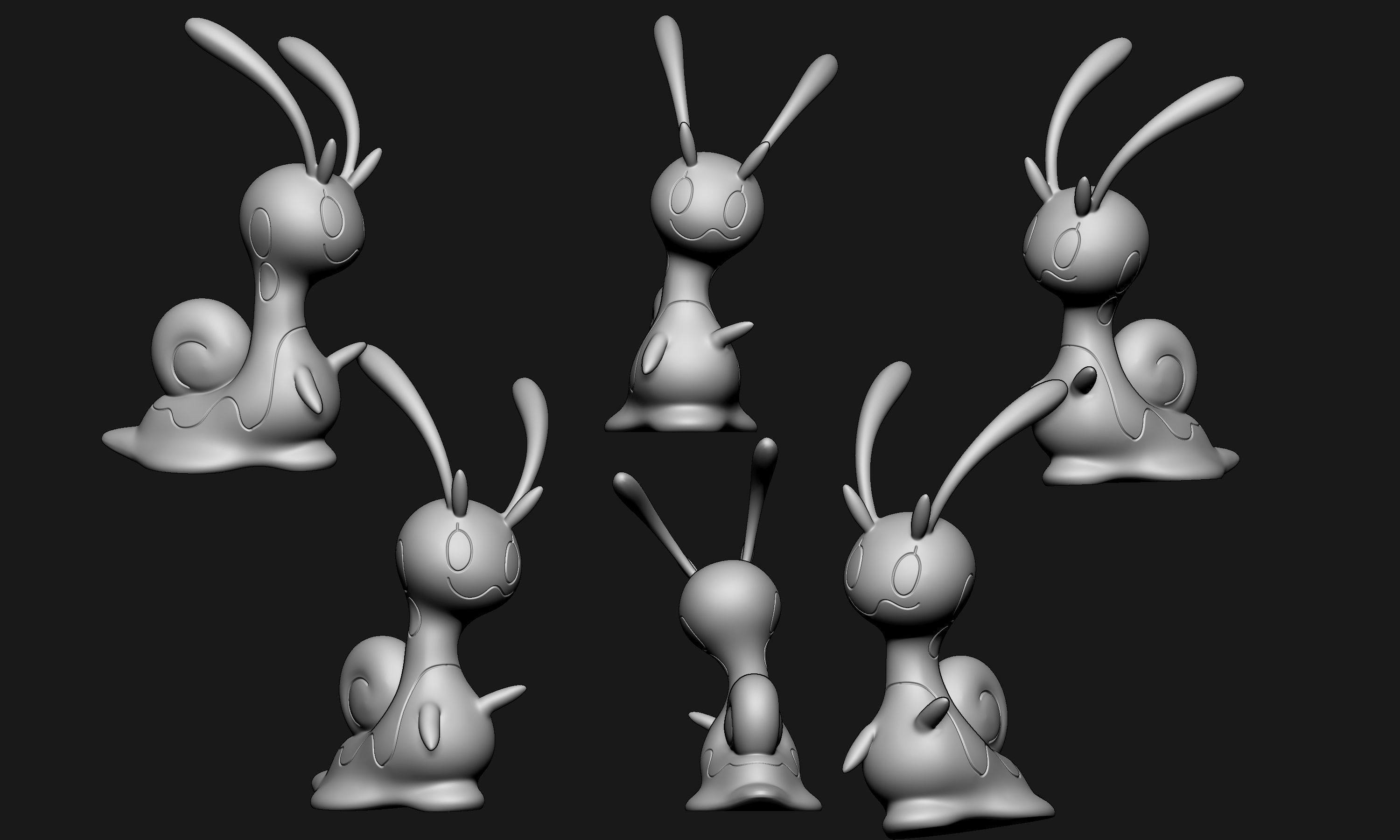 Pokemon - Sliggoo with 2 poses 3D print model_4