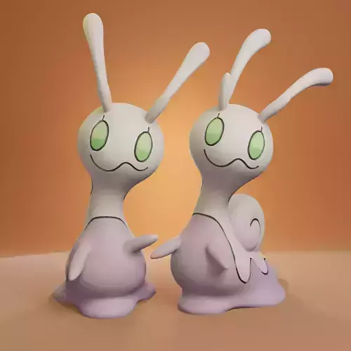 Pokemon - Sliggoo with 2 poses 3D print model