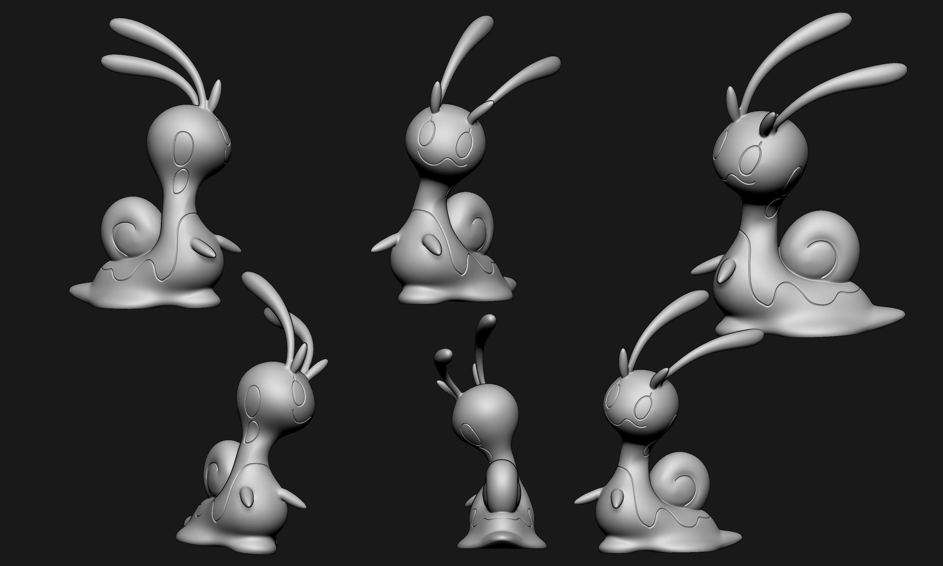 Pokemon - Sliggoo with 2 poses 3D print model_8